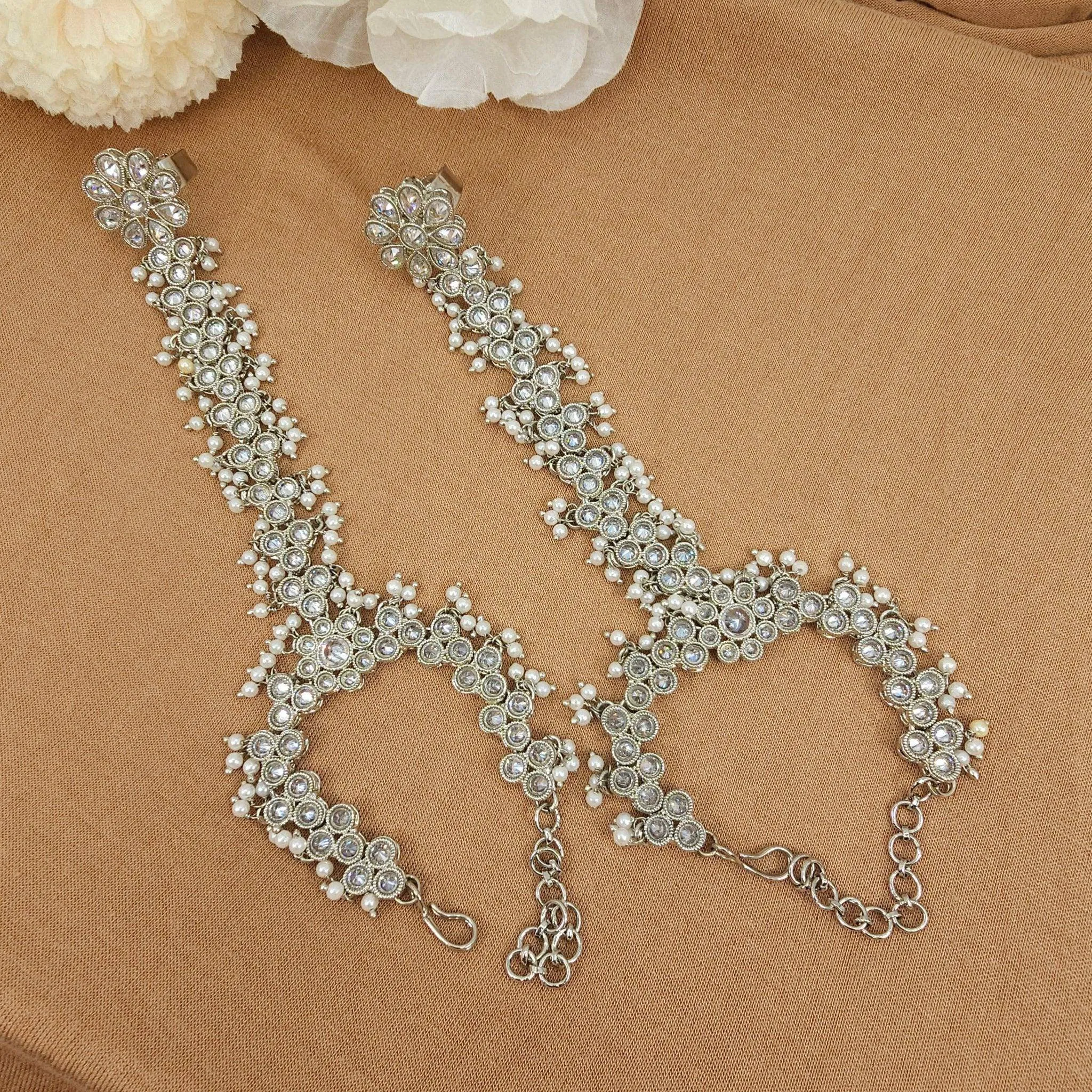 Buttercup Silver Polki Hand Pieces
