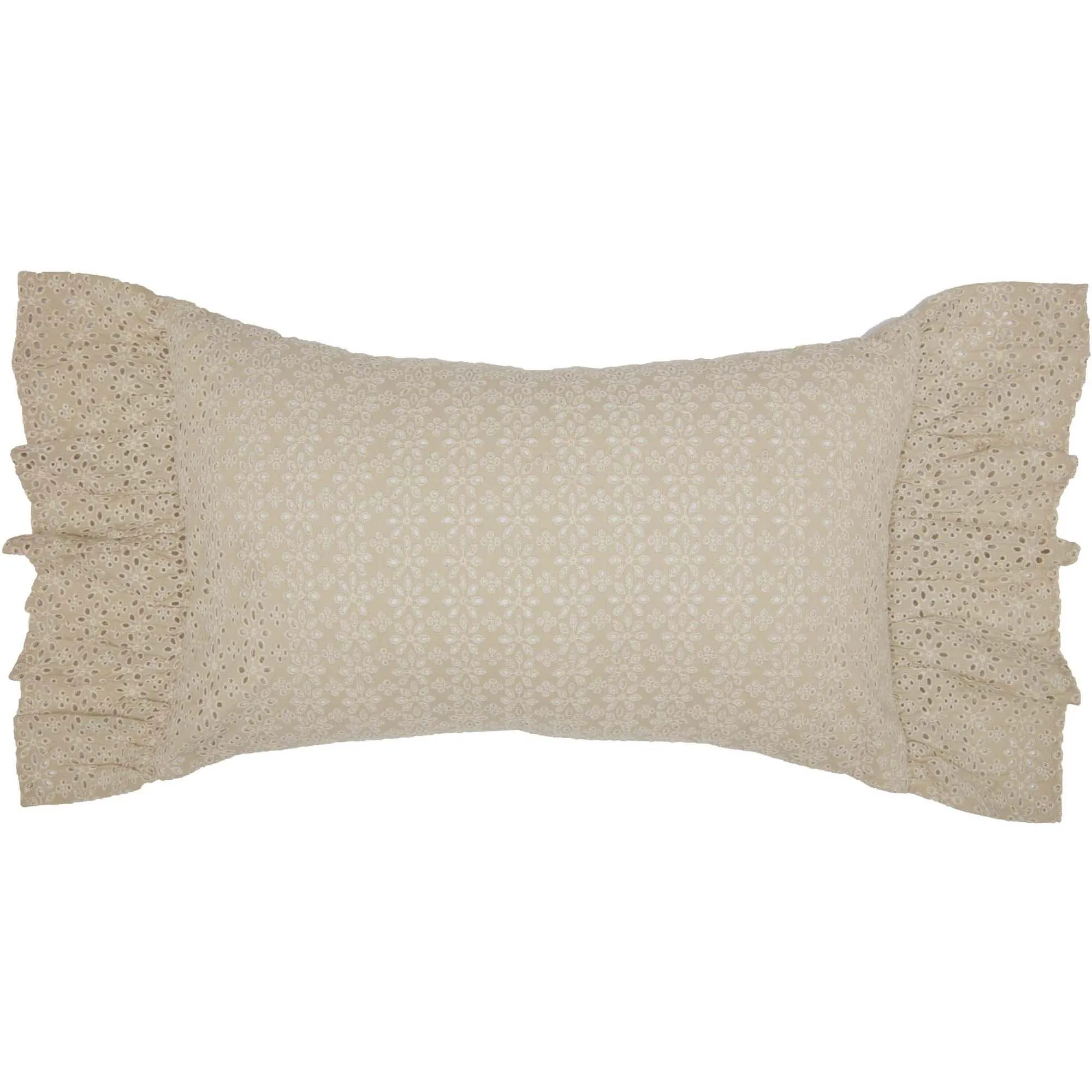 Camilia Eyelet Pillow 14x22" Filled
