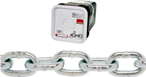 Campbell 014-3526 Proof Coil Chain, 5/16 in, 75 ft L, 30 Grade, Steel, Zinc :PAIL: QUANTITY: 1