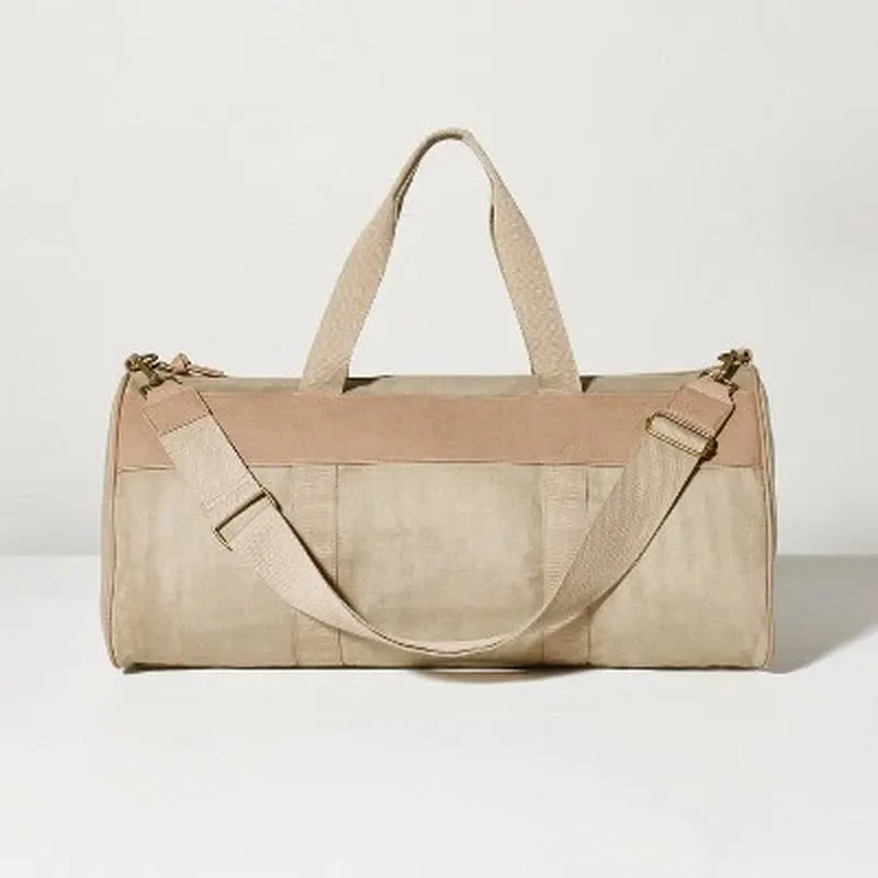 Canvas Travel Duffel Bag Khaki