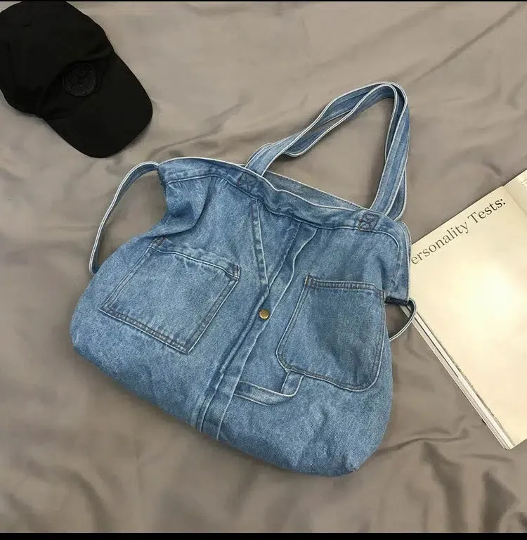 Casual Pocket Canvas Tote Bag