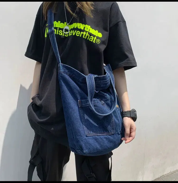 Casual Pocket Canvas Tote Bag