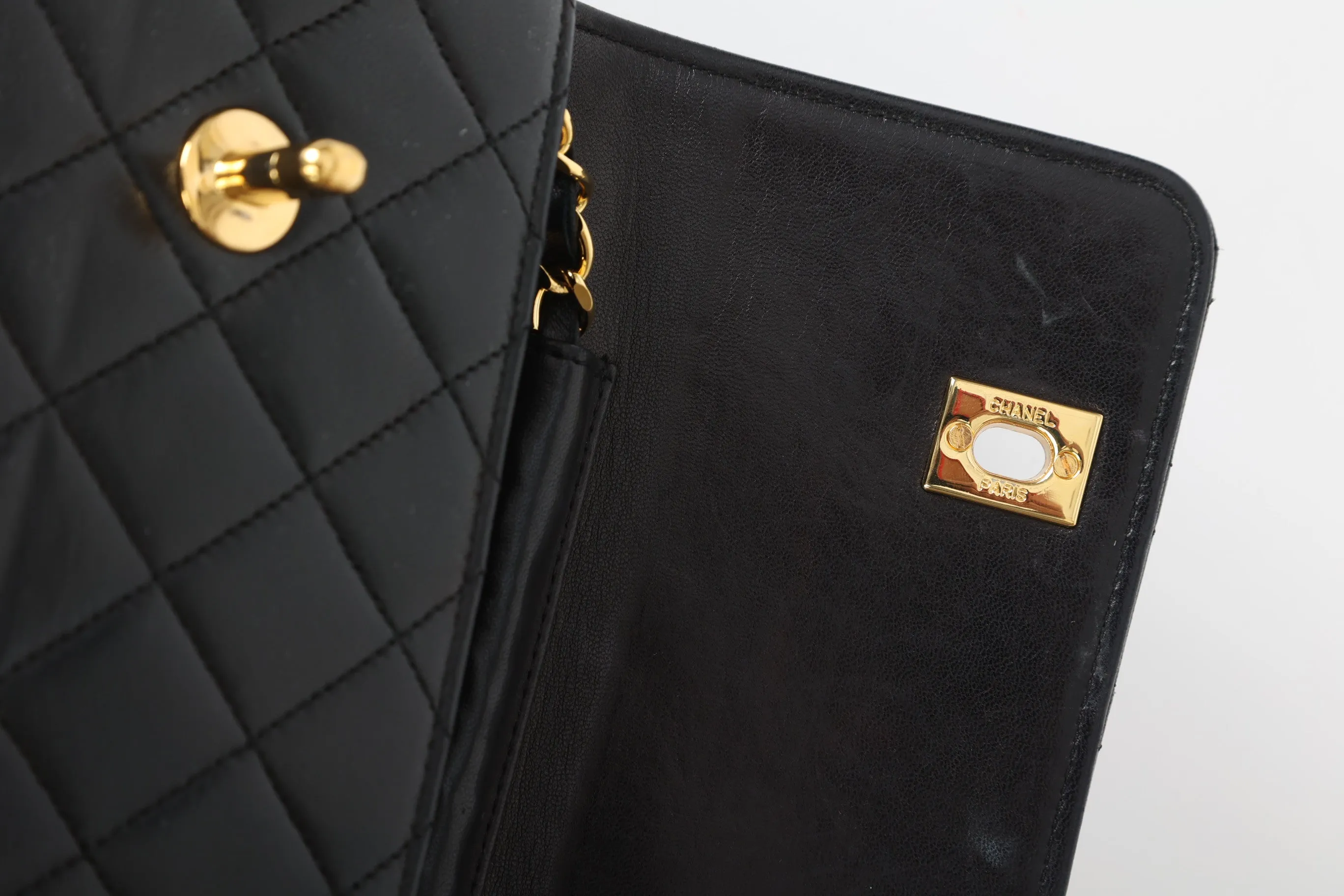 Chanel Lambskin Double Turnlock Mini Briefcase