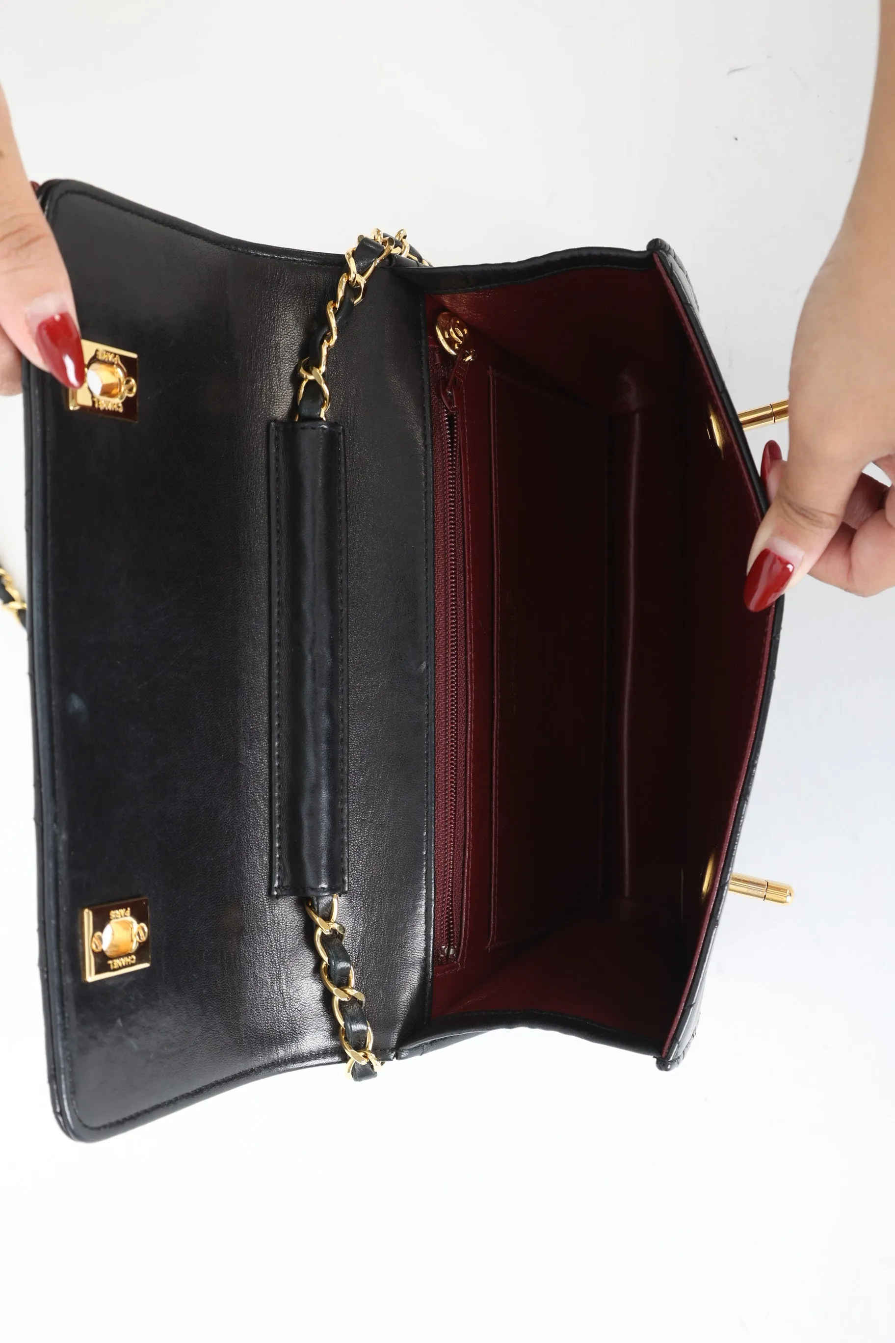 Chanel Lambskin Double Turnlock Mini Briefcase