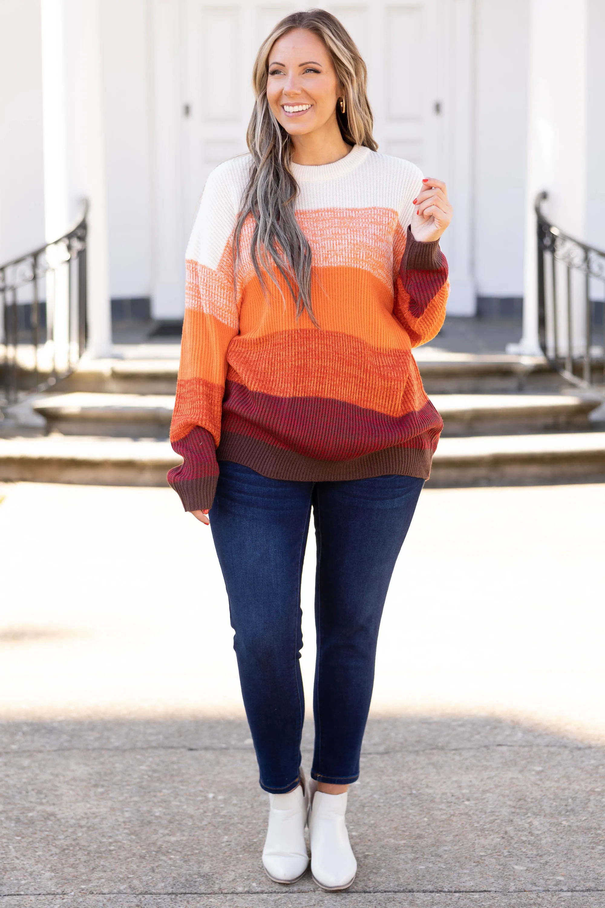 Charming Charlie Sweater, Rust