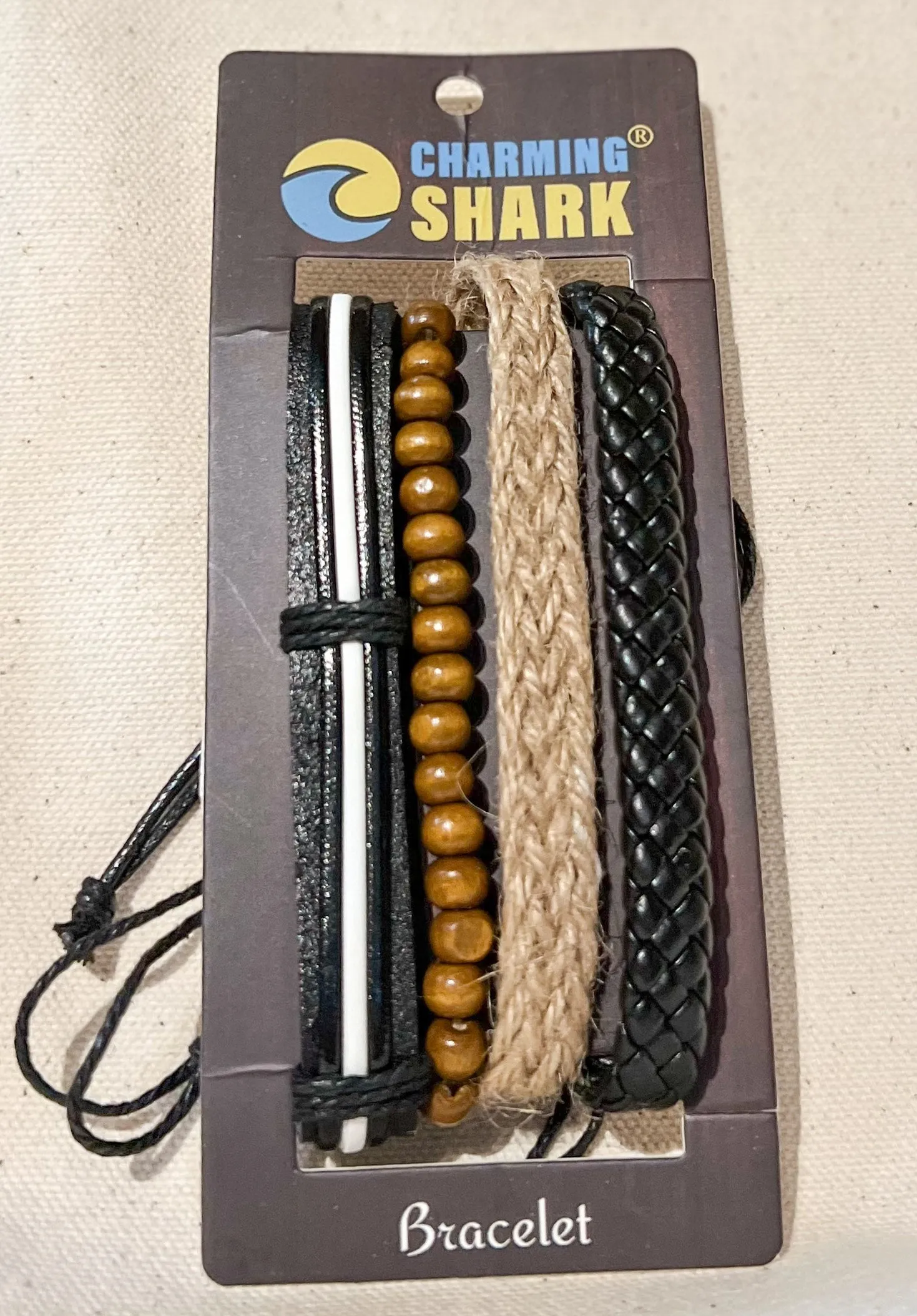 Charming Shark Mens Stack Bracelet