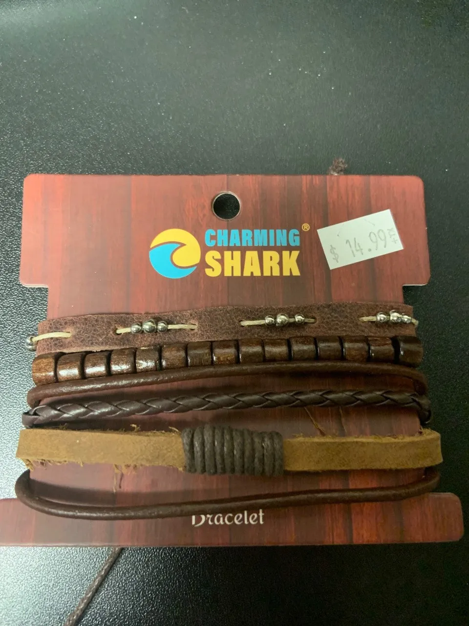 Charming Shark Mens Stack Bracelet