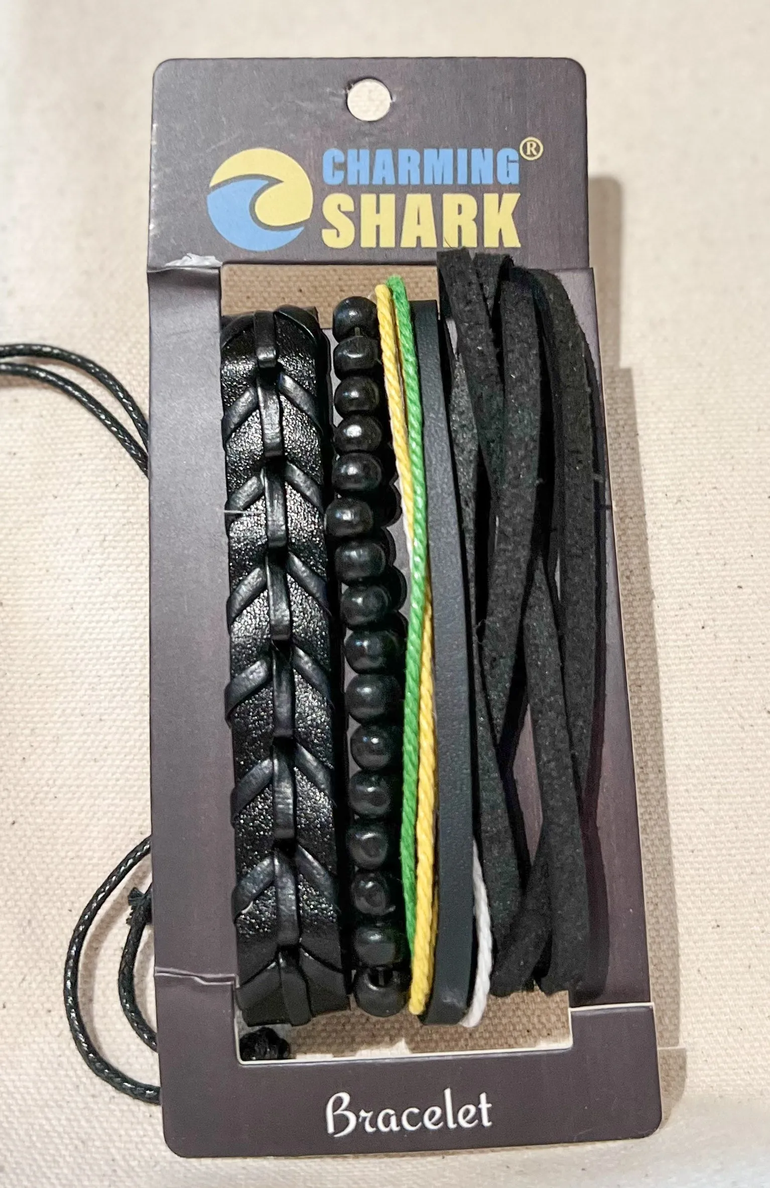 Charming Shark Mens Stack Bracelet