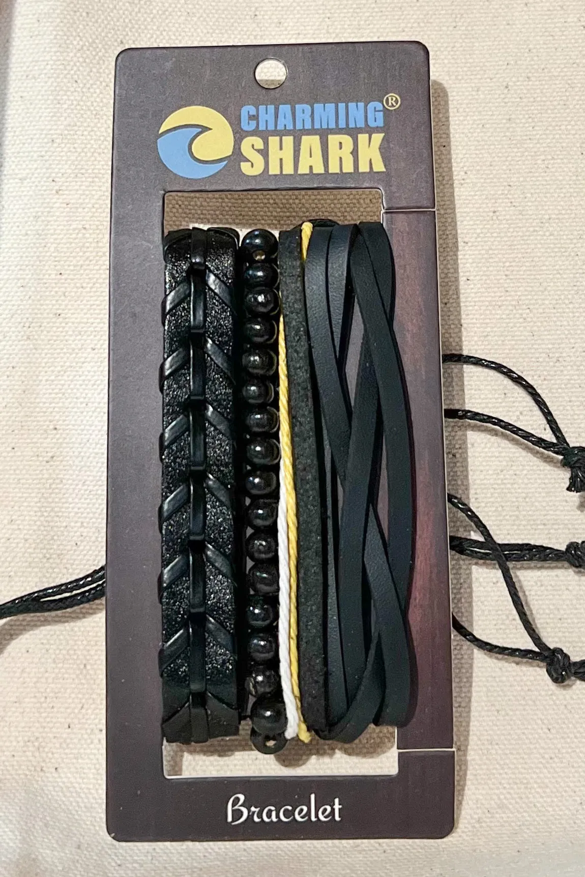 Charming Shark Mens Stack Bracelet