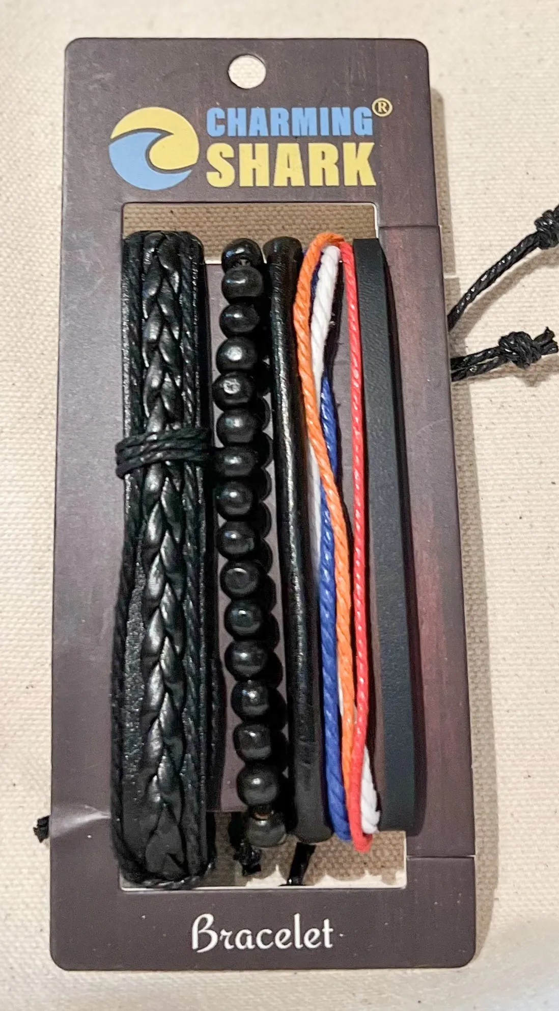 Charming Shark Mens Stack Bracelet