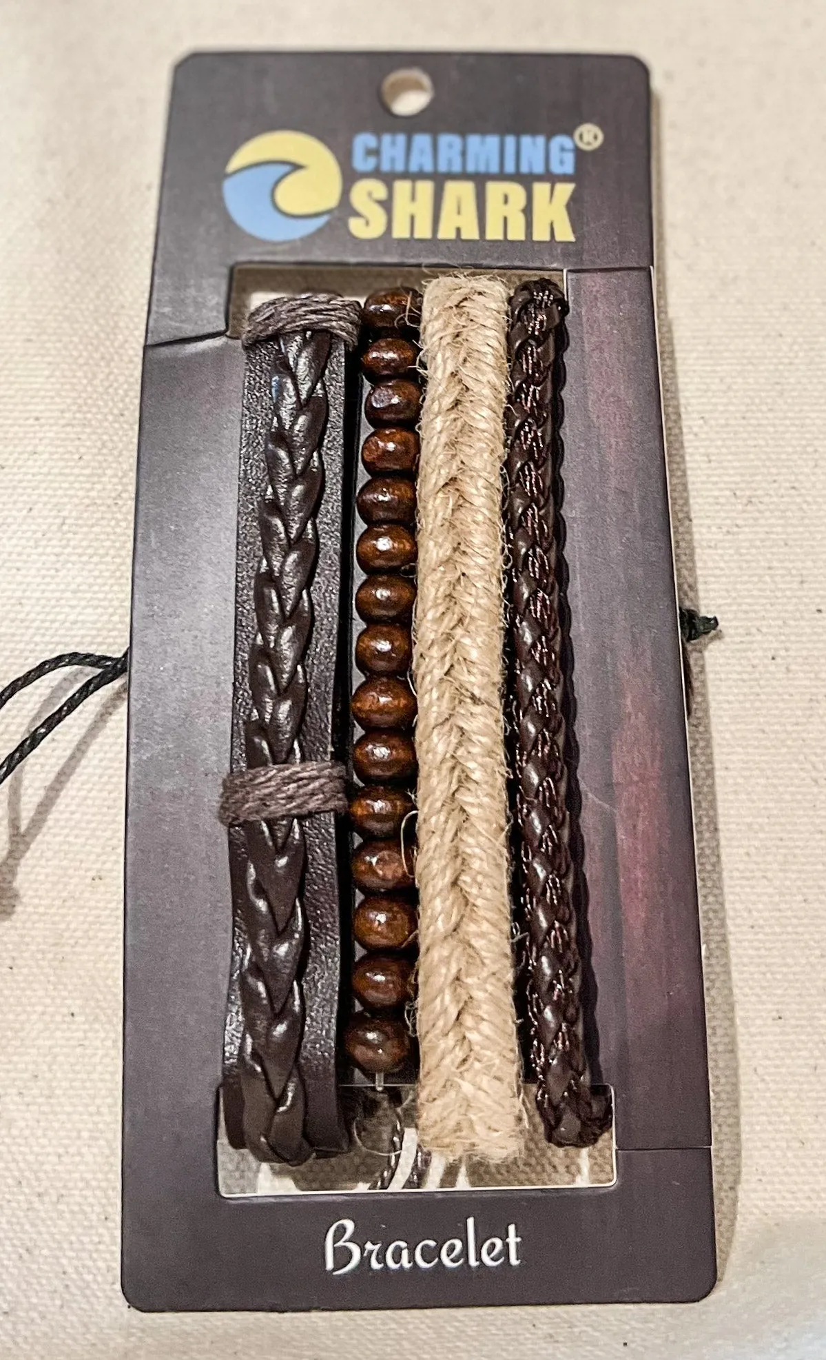 Charming Shark Mens Stack Bracelet
