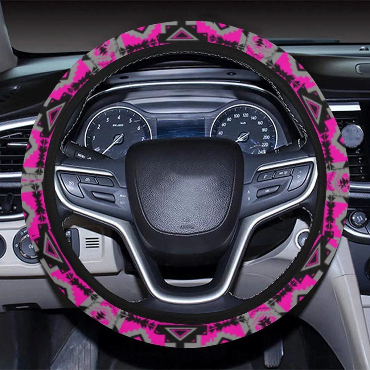 Chiefs Mountain Stunning Sunset Steering Wheel Cover with Elastic Edge