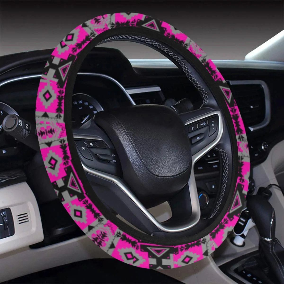 Chiefs Mountain Stunning Sunset Steering Wheel Cover with Elastic Edge