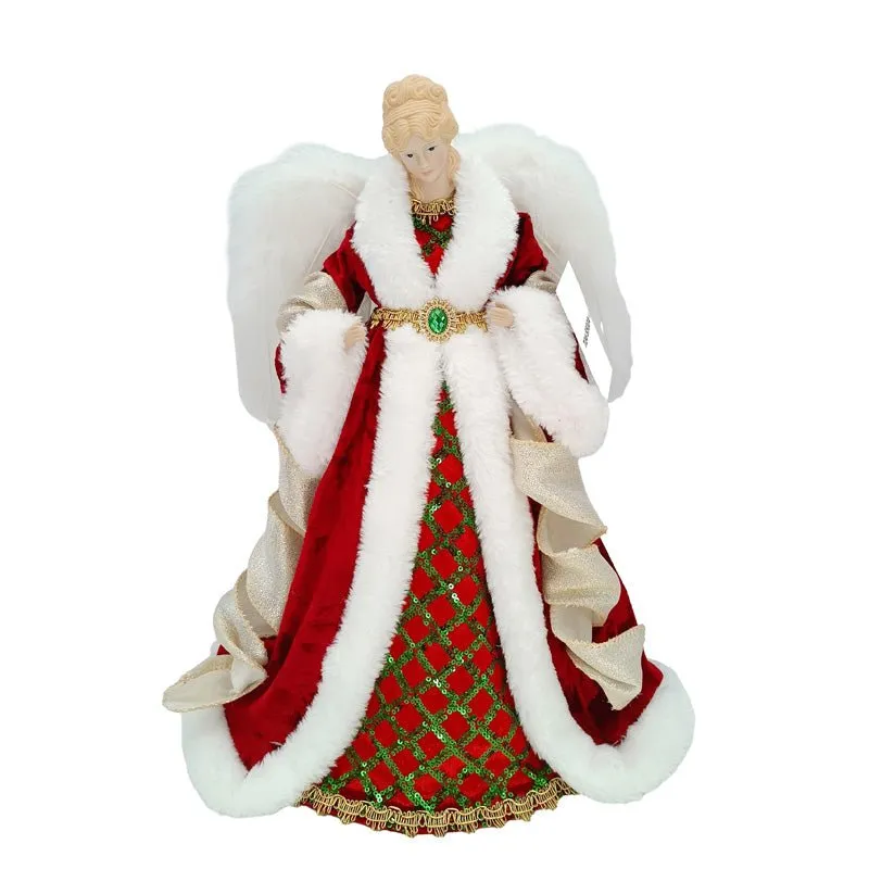 Christmas Deluxe Plush Red Angel Tree Top