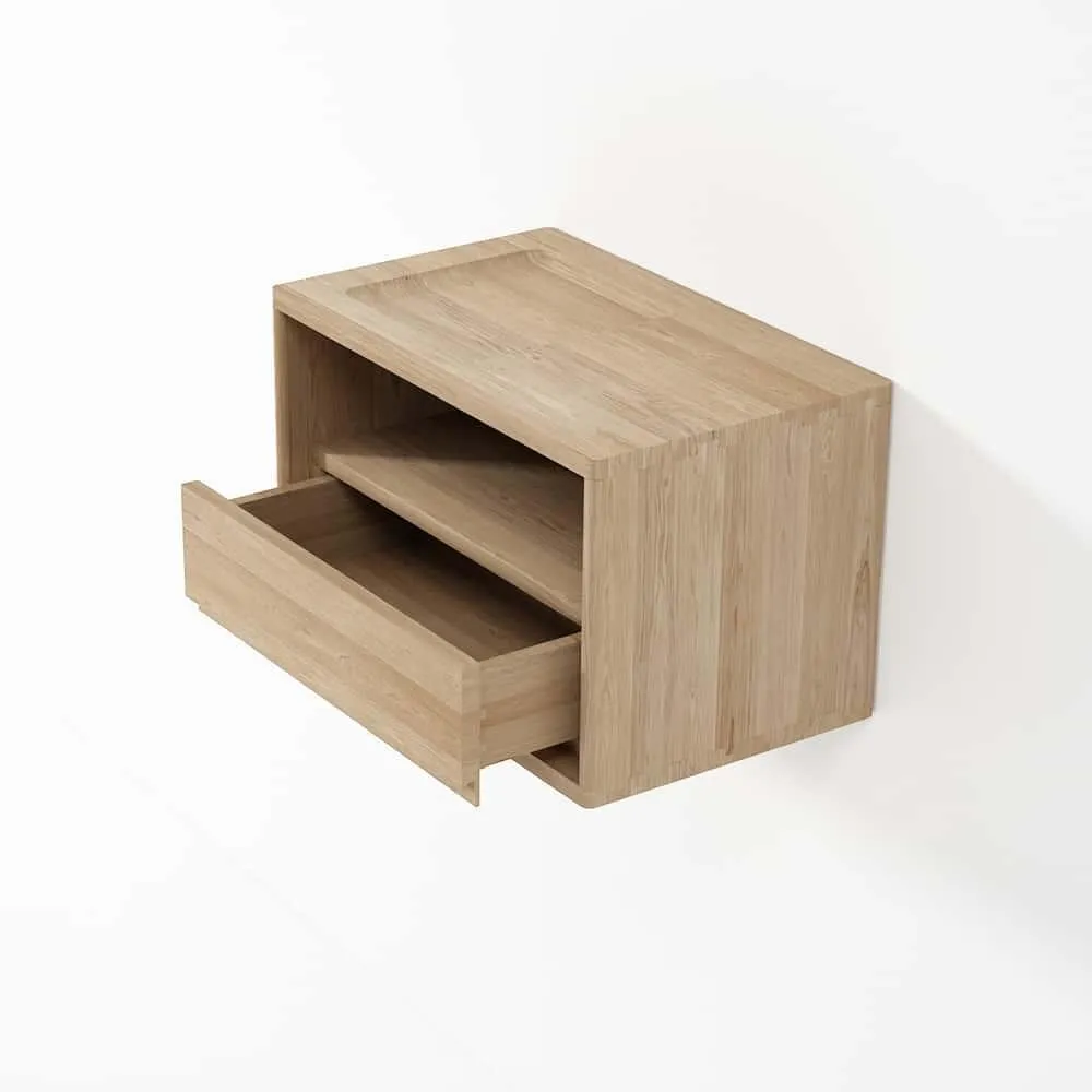 Circa Hanging Bedside Table Right - Oak