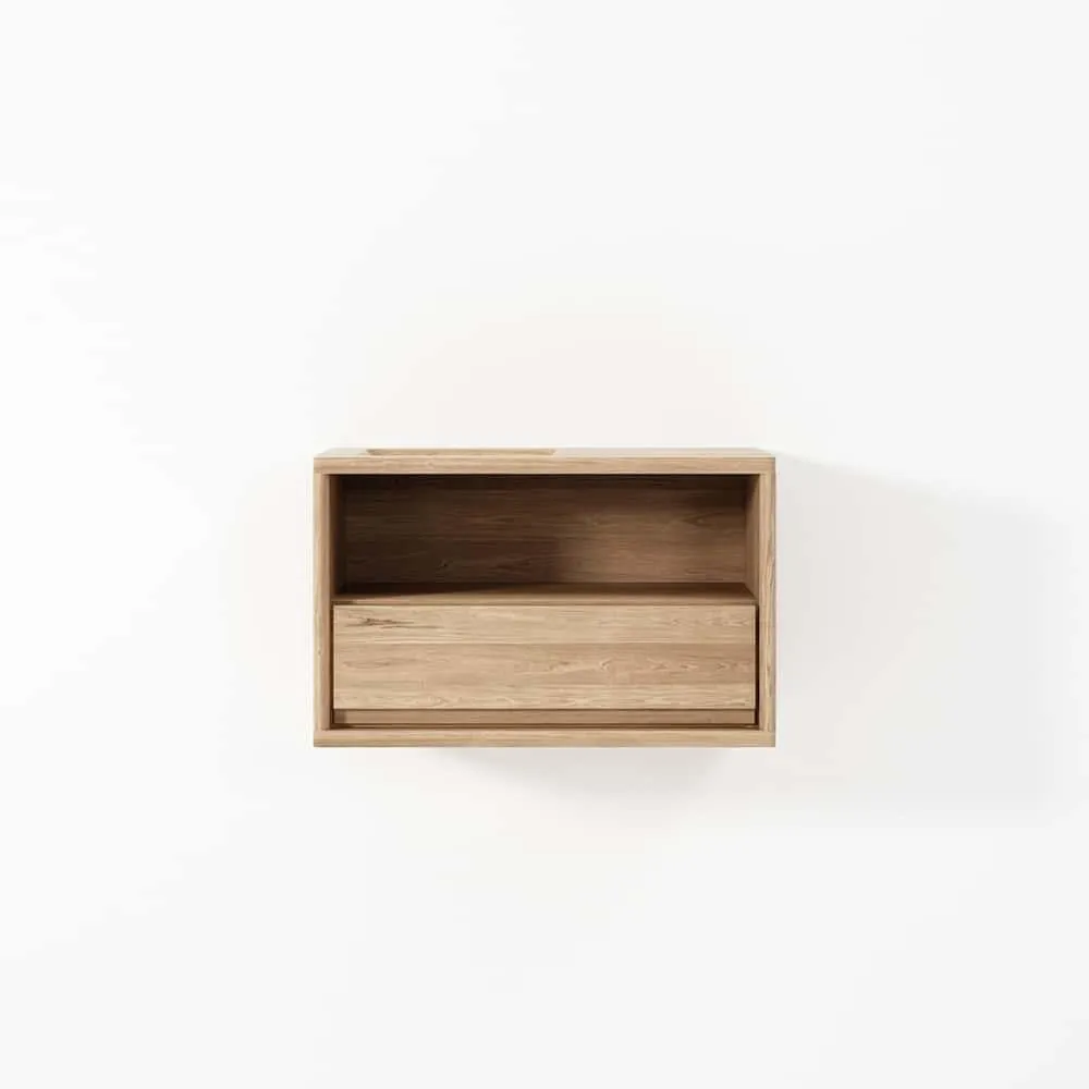 Circa Hanging Bedside Table Right - Oak