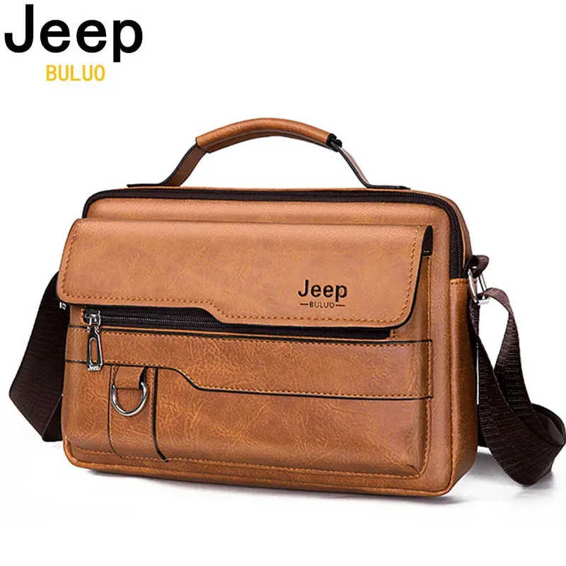 Classic PU Leather Crossbody Business Bag