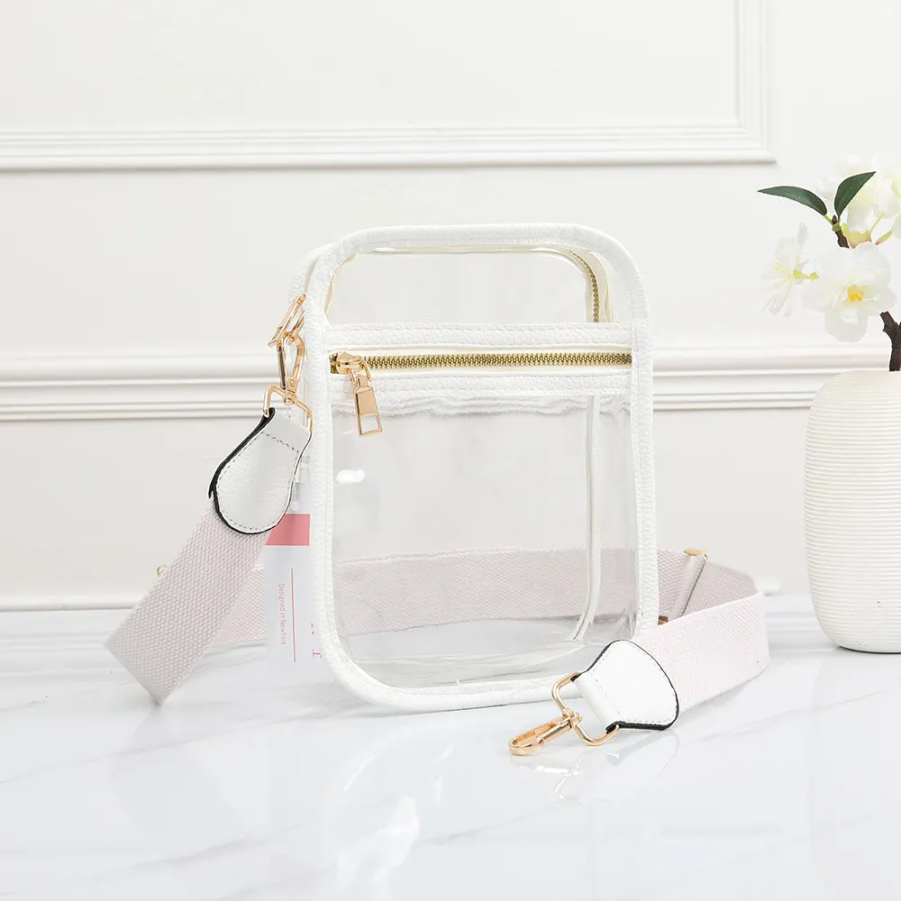 Clear Crossbody White