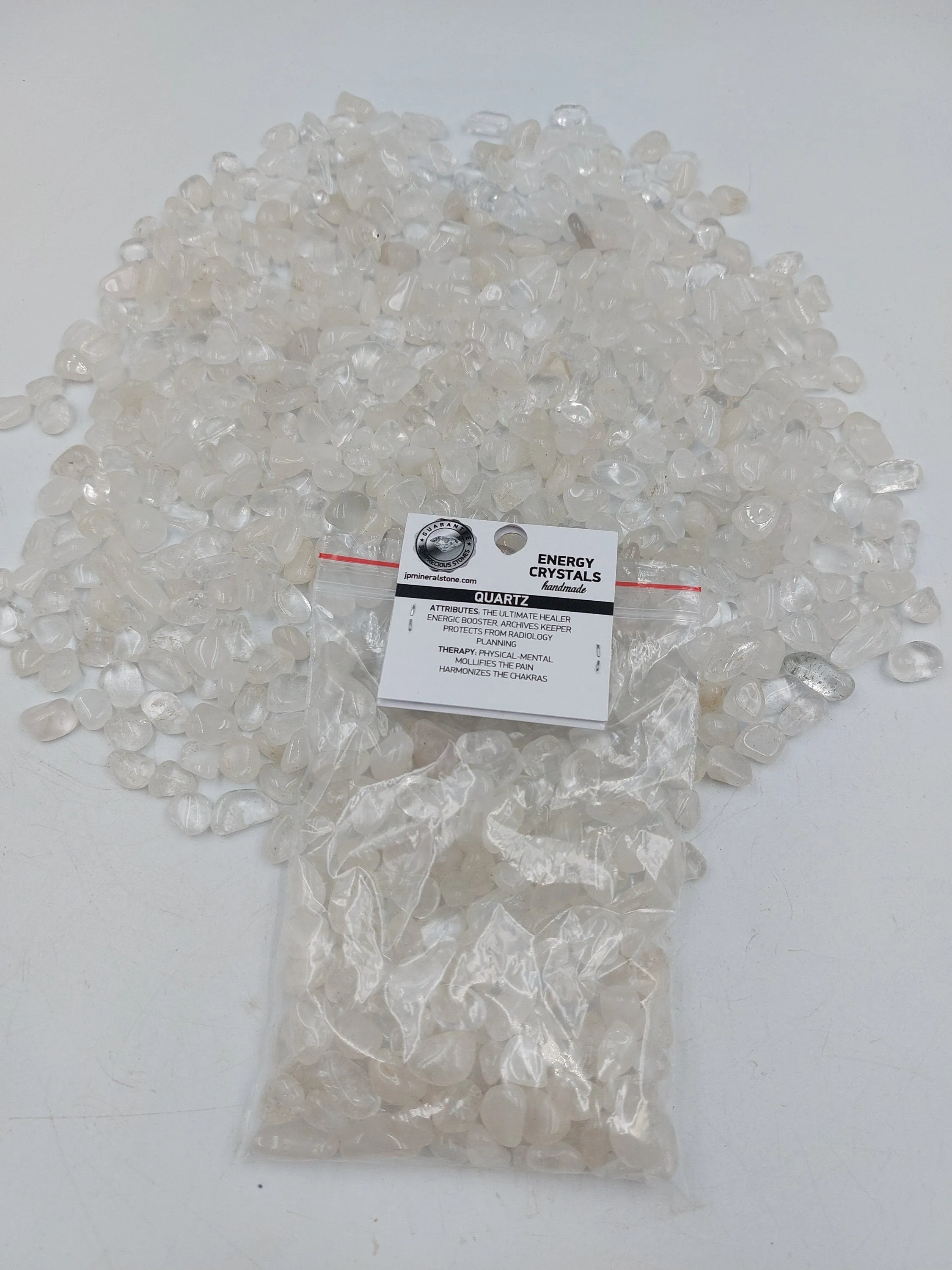 Clear Quartz Polished Crystal Chips, Tumbled Healing Gemstone, New Age Polished Semi-Precious Rocks