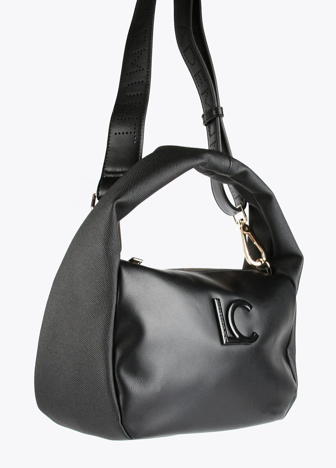 Contrast textures crossbody bag