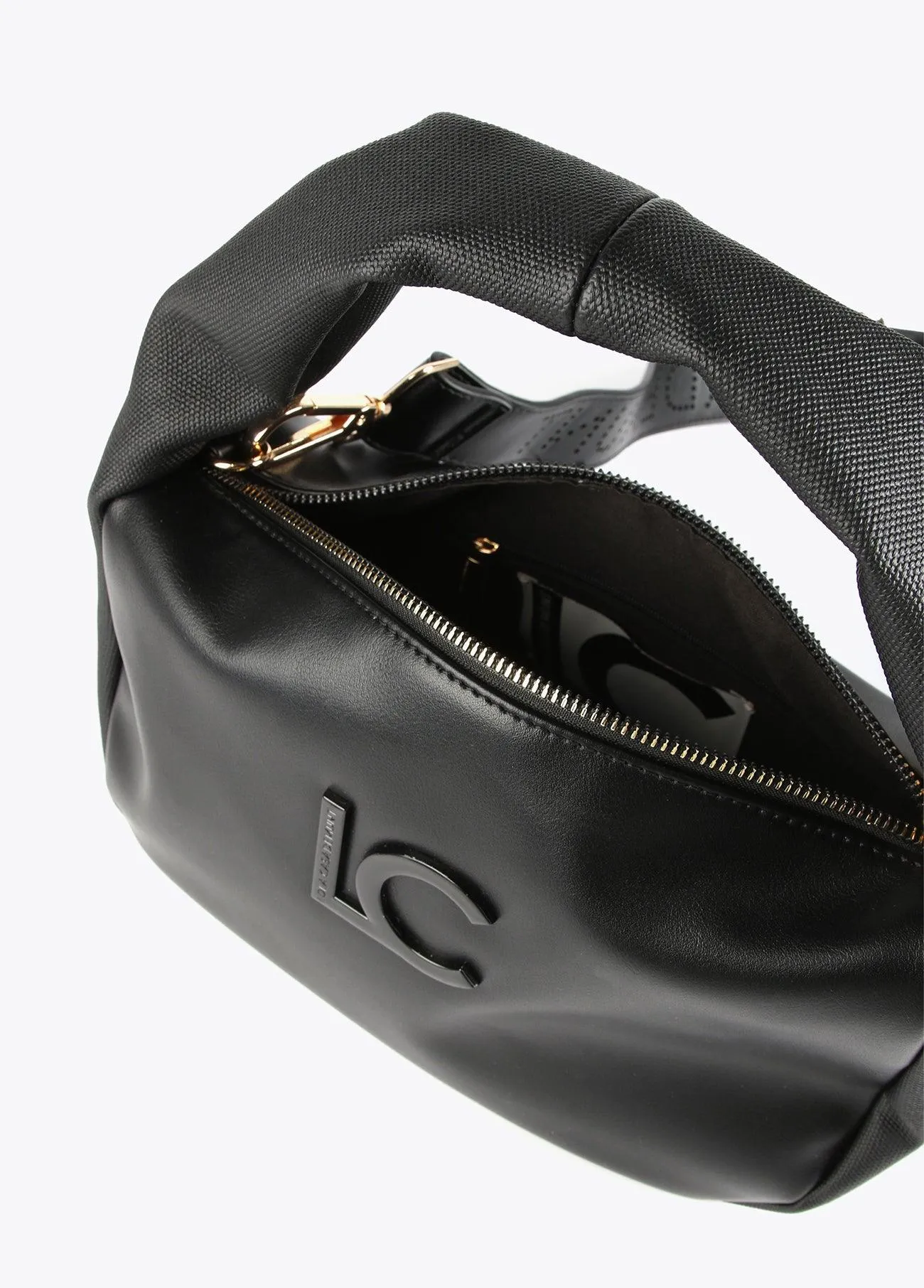 Contrast textures crossbody bag
