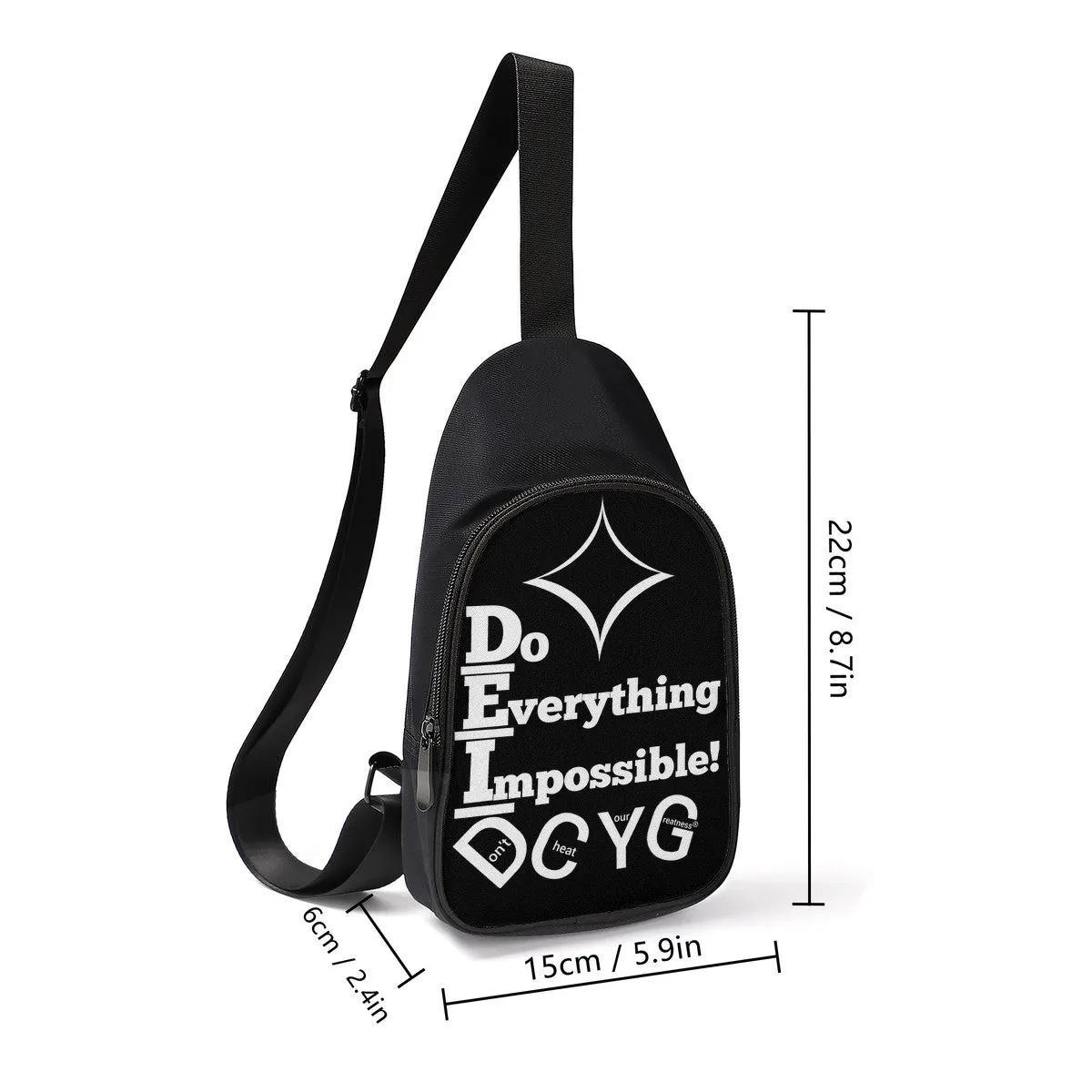 Copy of DCYG DEI White & Black  Chest Bag