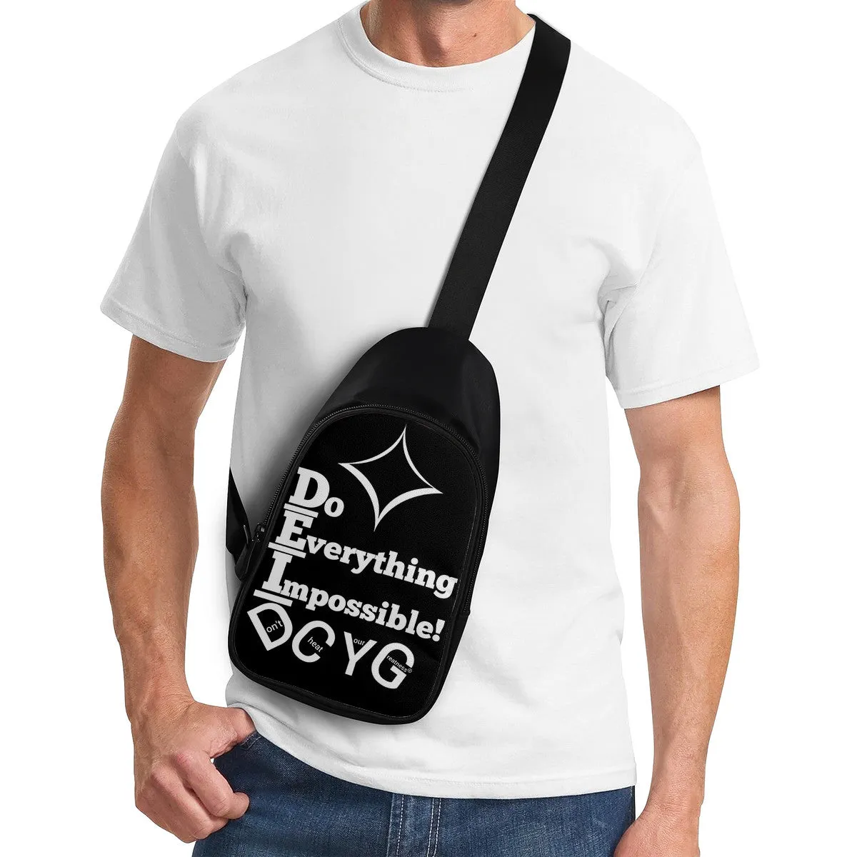 Copy of DCYG DEI White & Black  Chest Bag