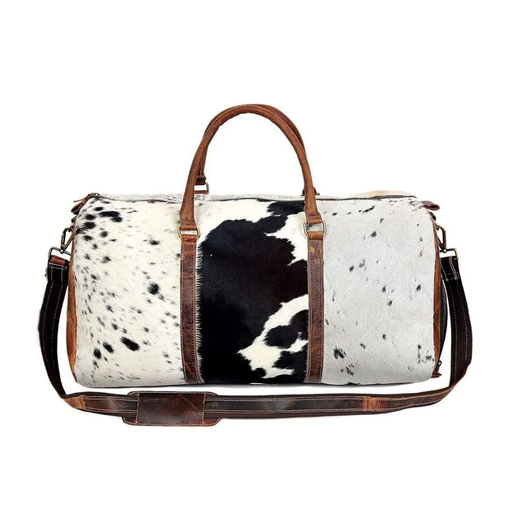 Cowhide Duffle Mens Leather Weekend Bag