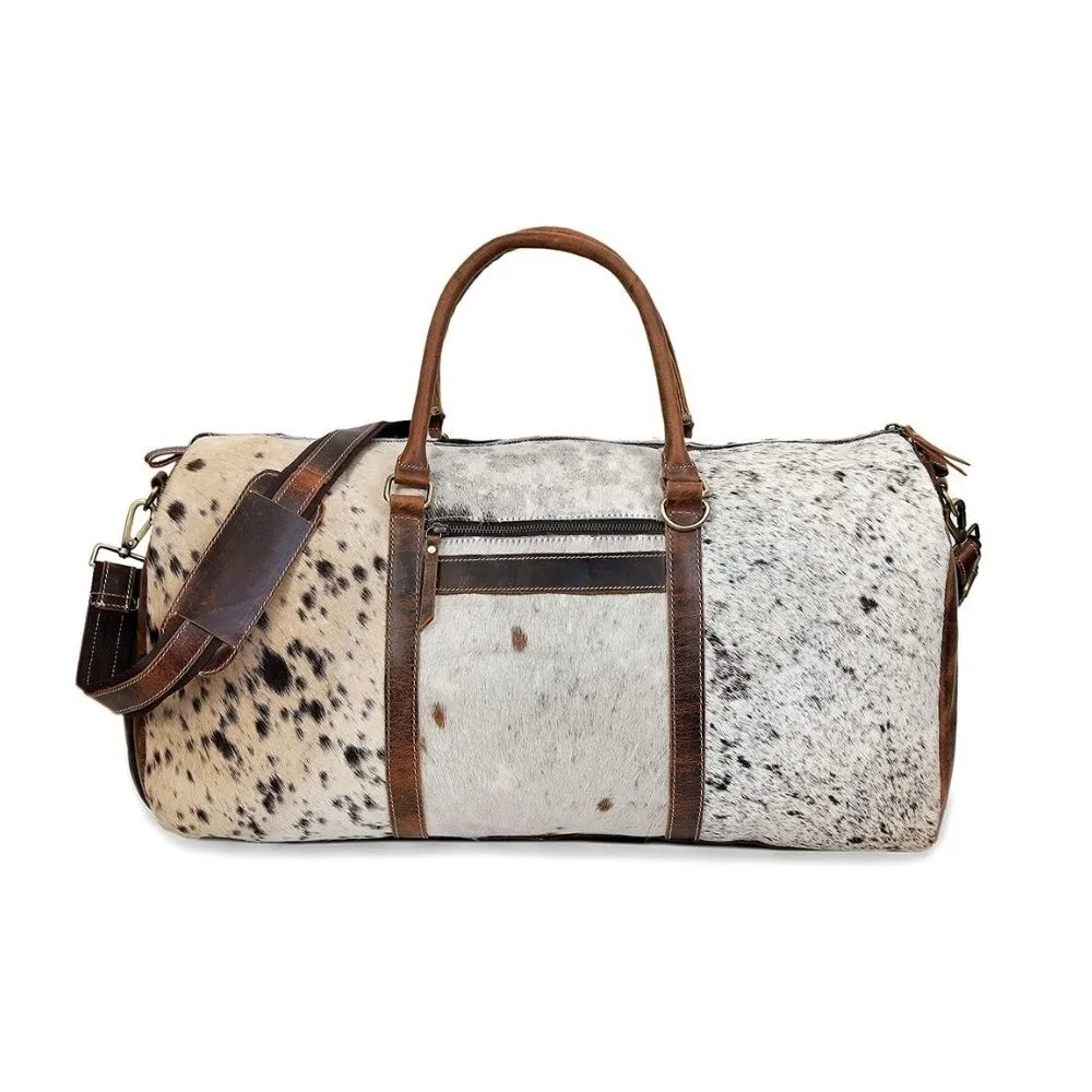 Cowhide Duffle Mens Leather Weekend Bag