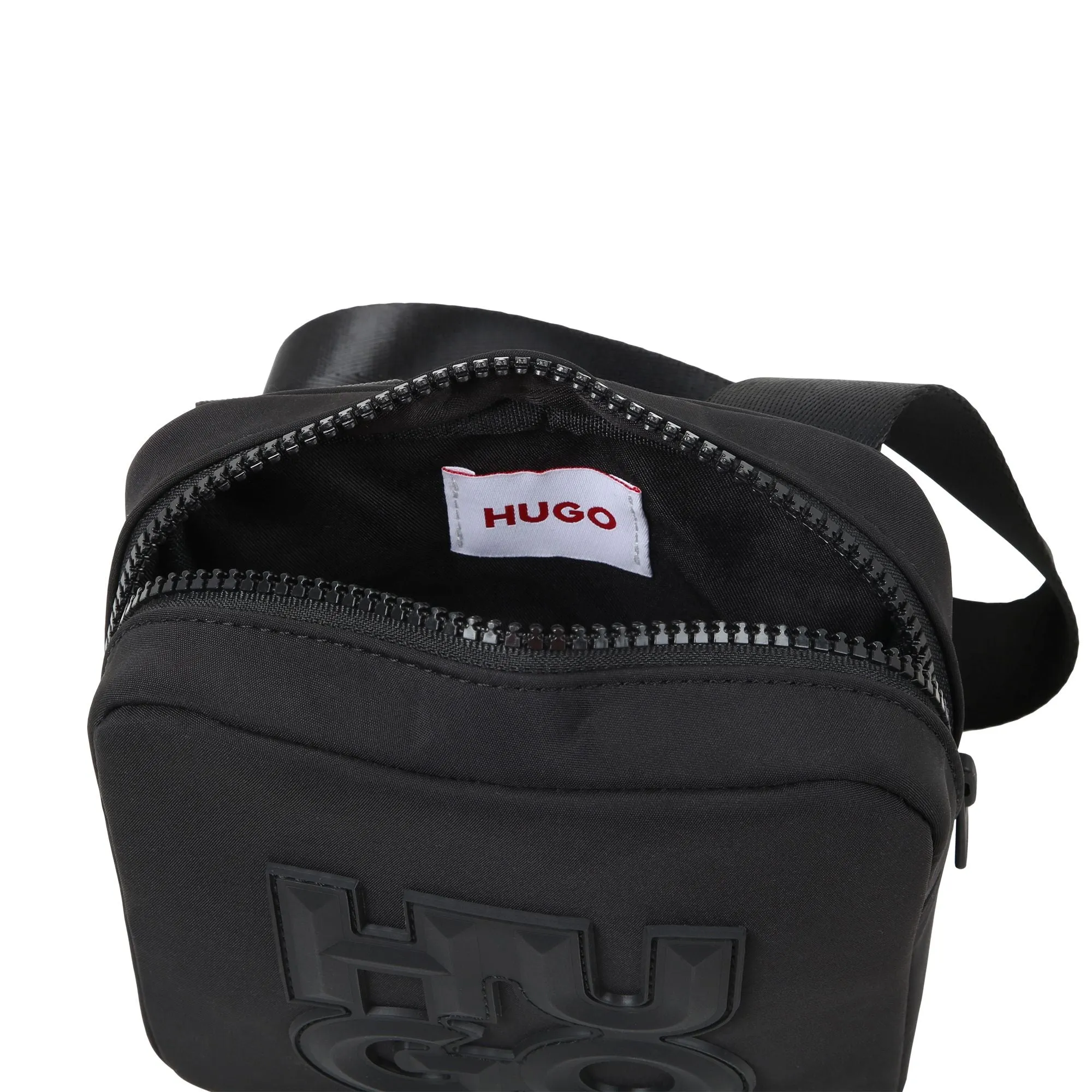 crossbody bag hugo logo - black-09b