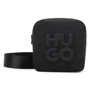 crossbody bag hugo logo - black-09b