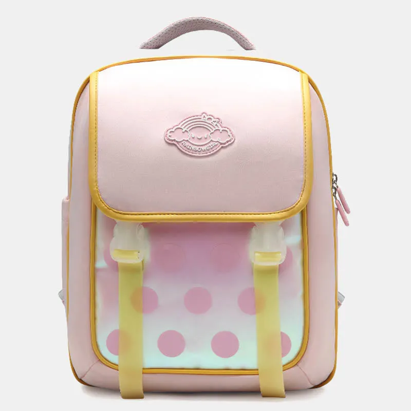 Cute Dot Girls Backpack Elementary School Bags Middle Bookbag