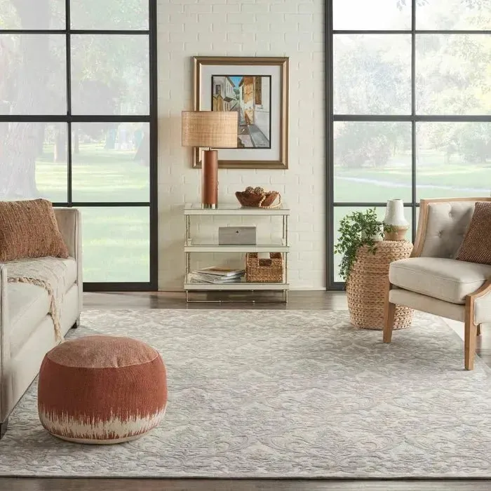 Damask DAS02 Ivory/Grey Rug