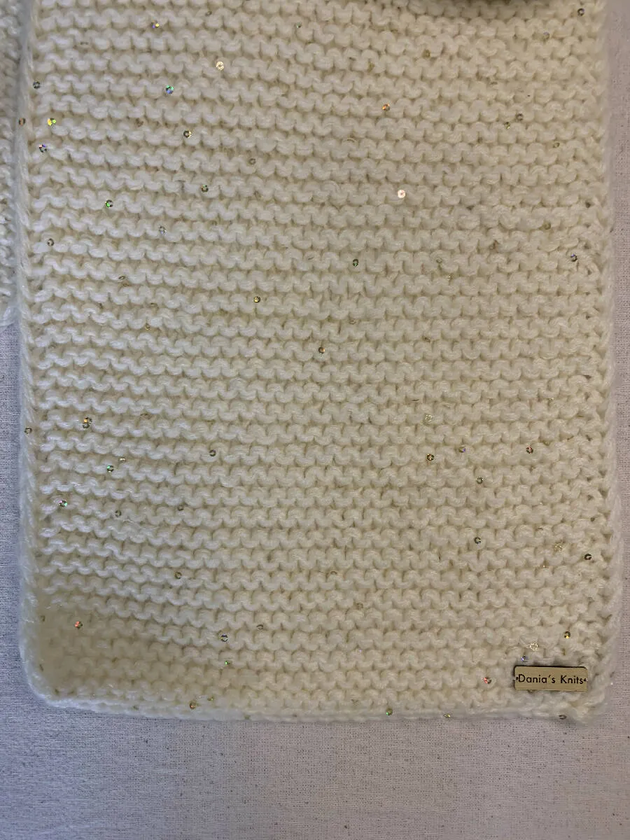 Dania's Knits Luxurious Sparkling Mohair Handmade Scarf