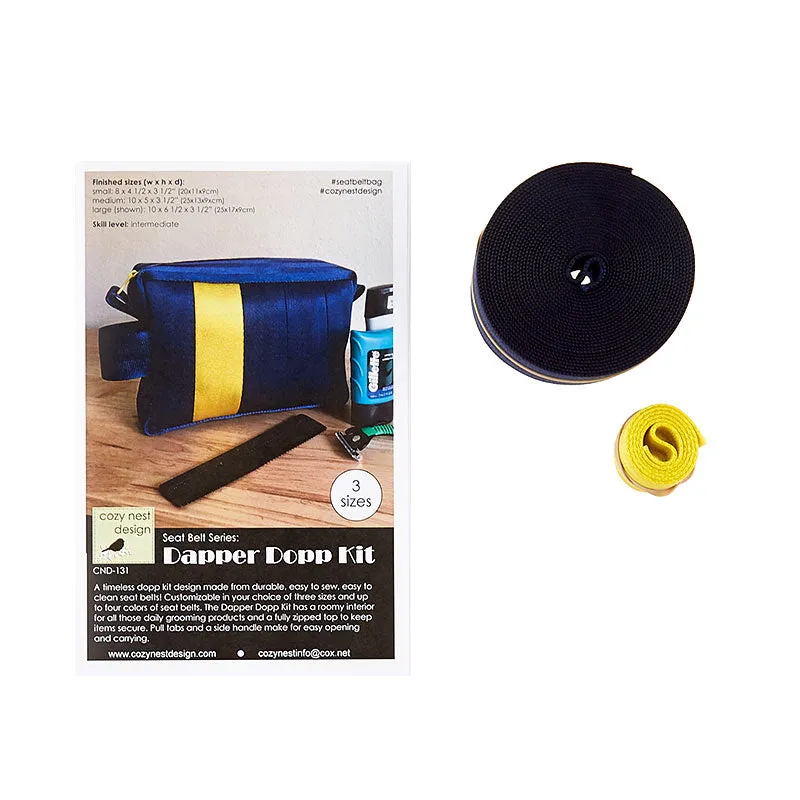 Dapper Dopp Seat Belt Kit - Yellow/Navy