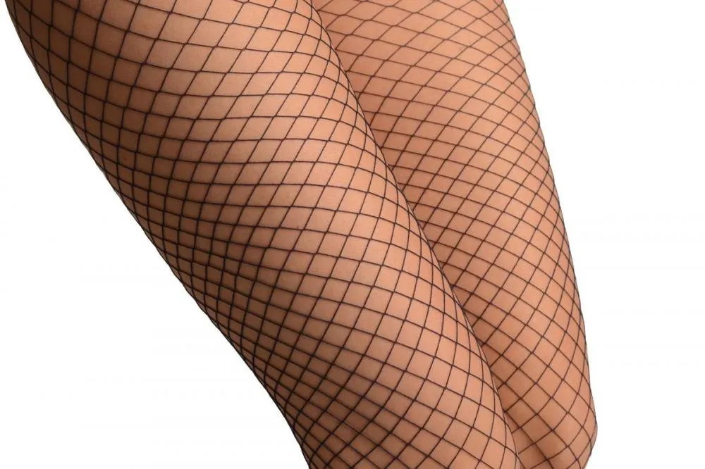 Dark Blue Luxurious Large Mesh Fishnet Tights