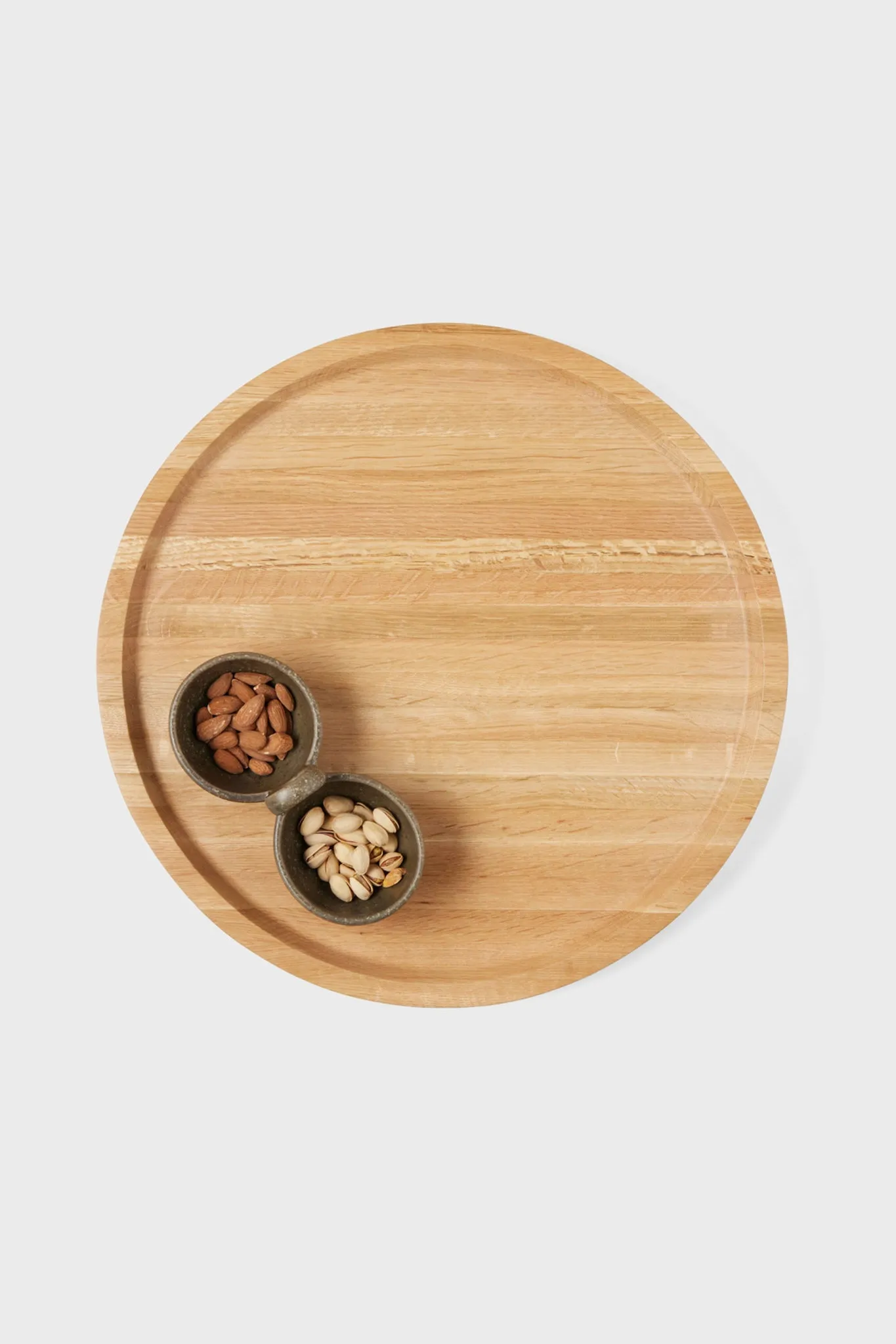 David Natural Oak Wood Lazy Susan 18"