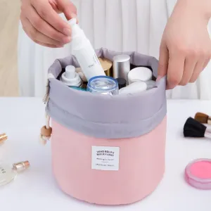 Drawstring Barrel Cosmetic Bag