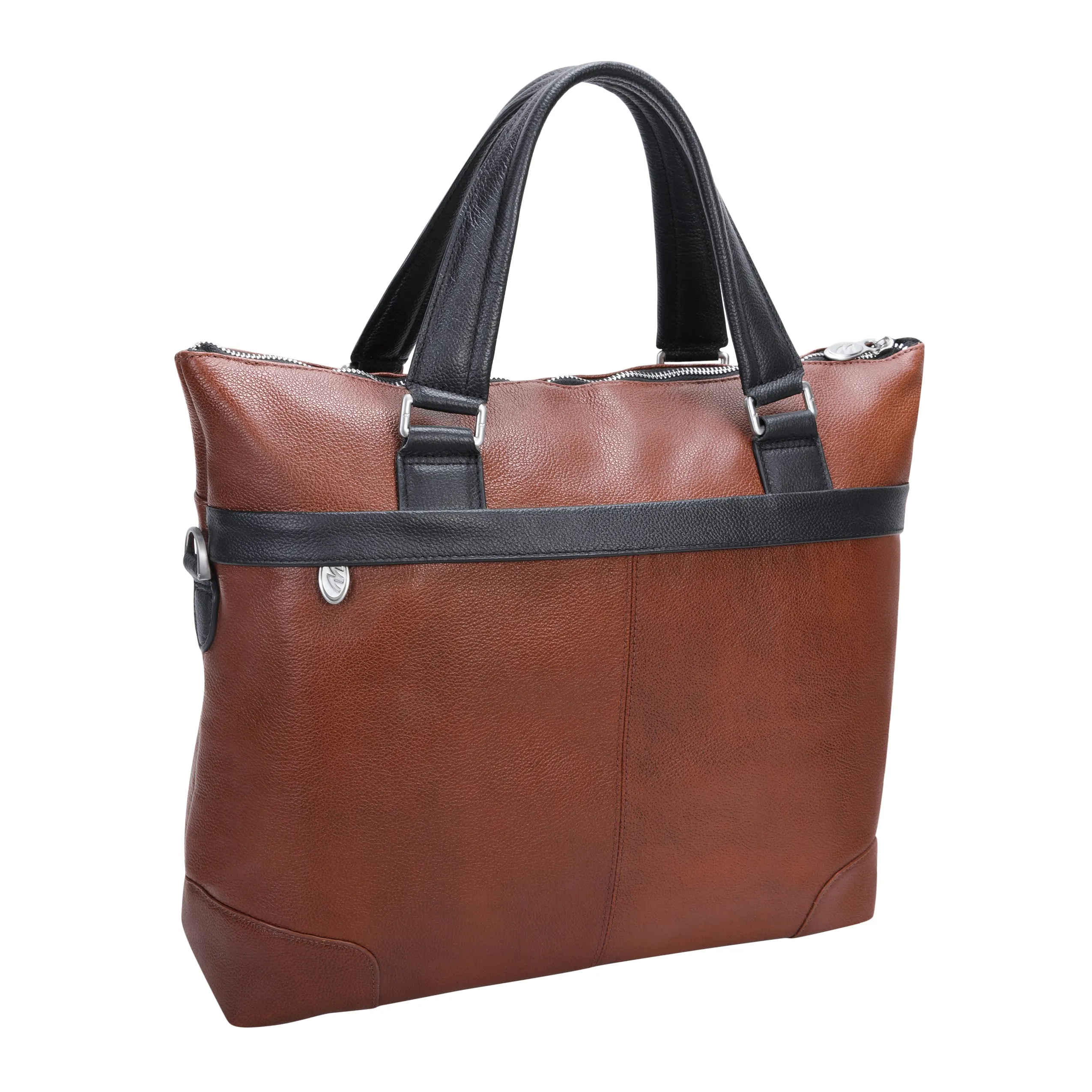 EASTWARD |  15” Leather Two-Tone Tablet & Laptop Briefcase