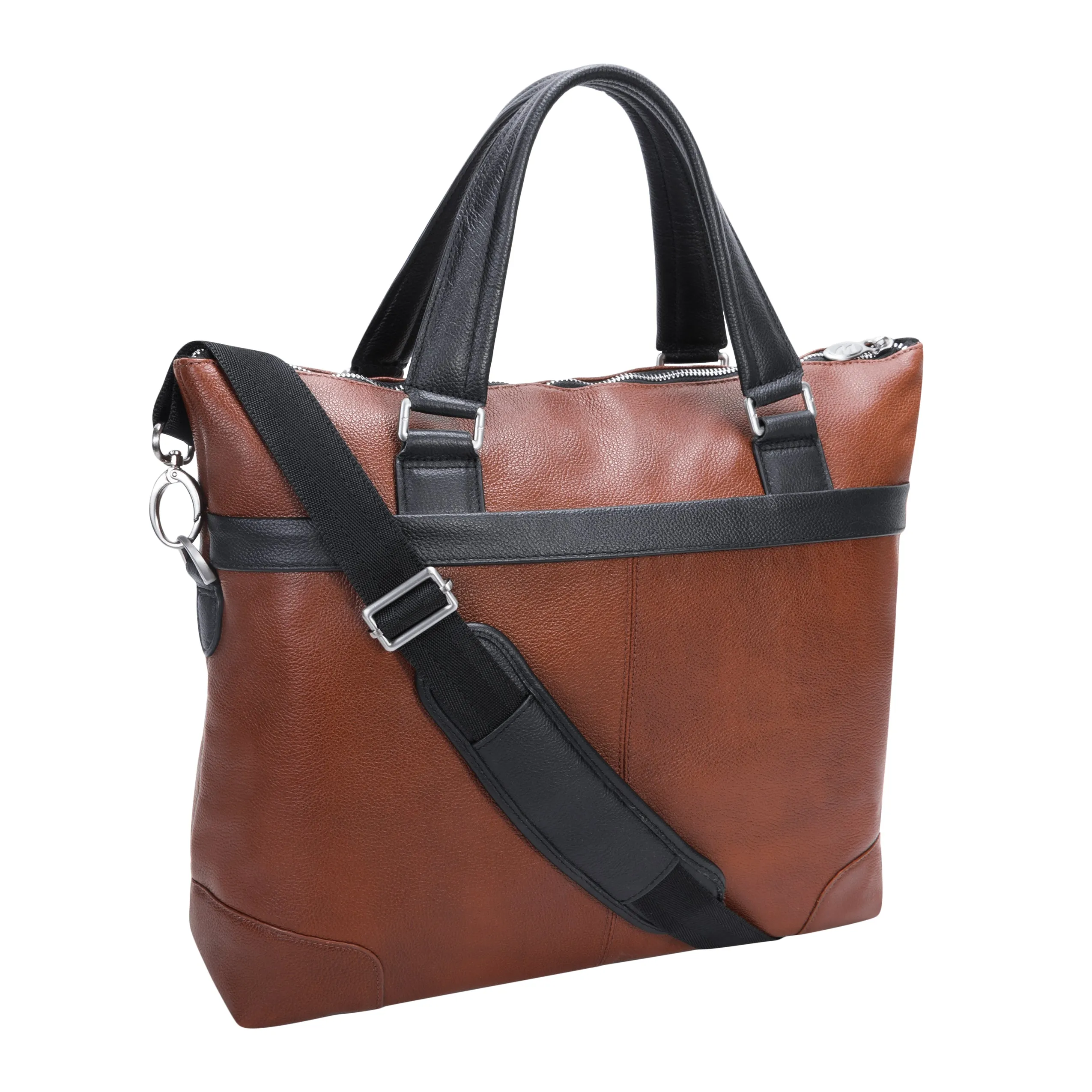 EASTWARD |  15” Leather Two-Tone Tablet & Laptop Briefcase