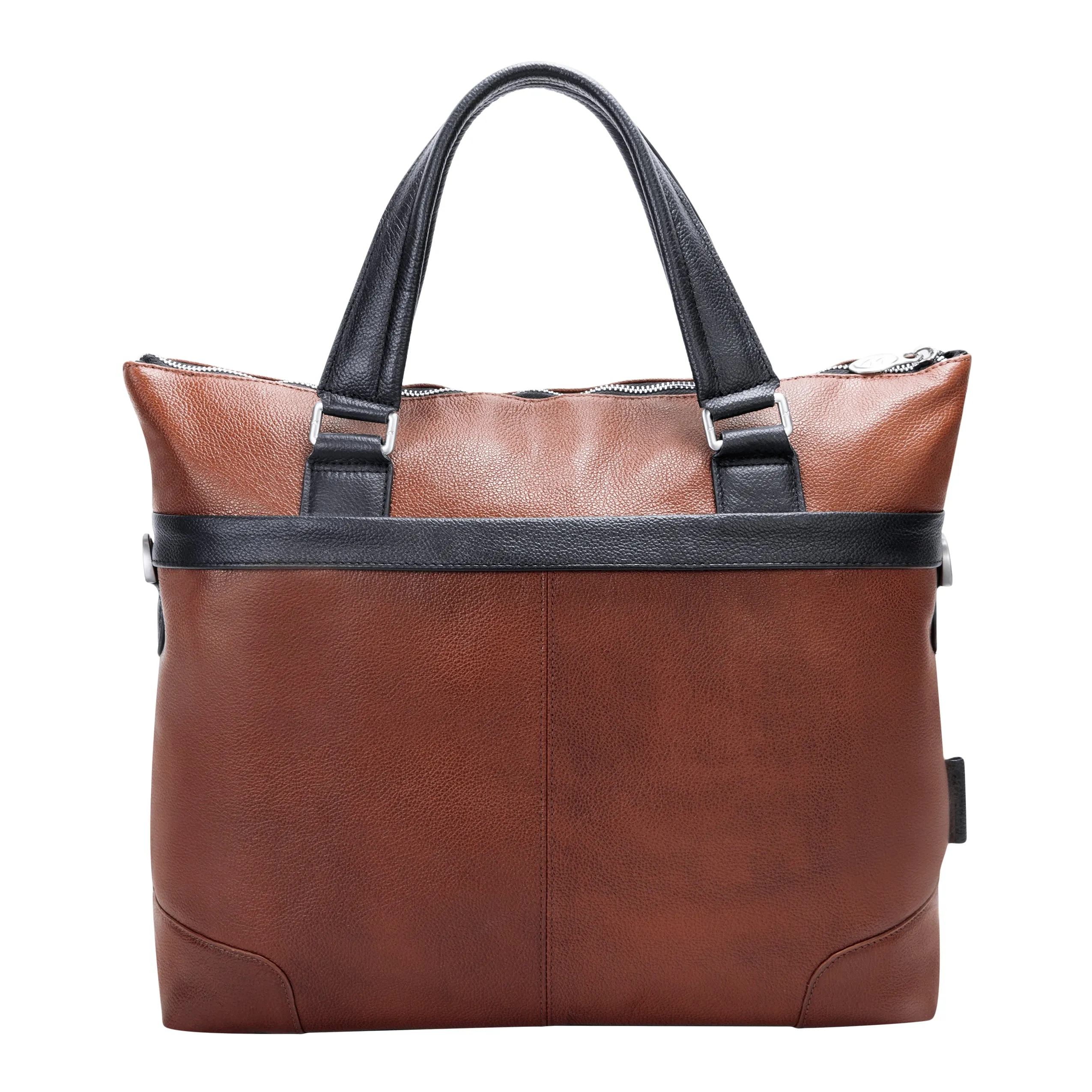 EASTWARD |  15” Leather Two-Tone Tablet & Laptop Briefcase