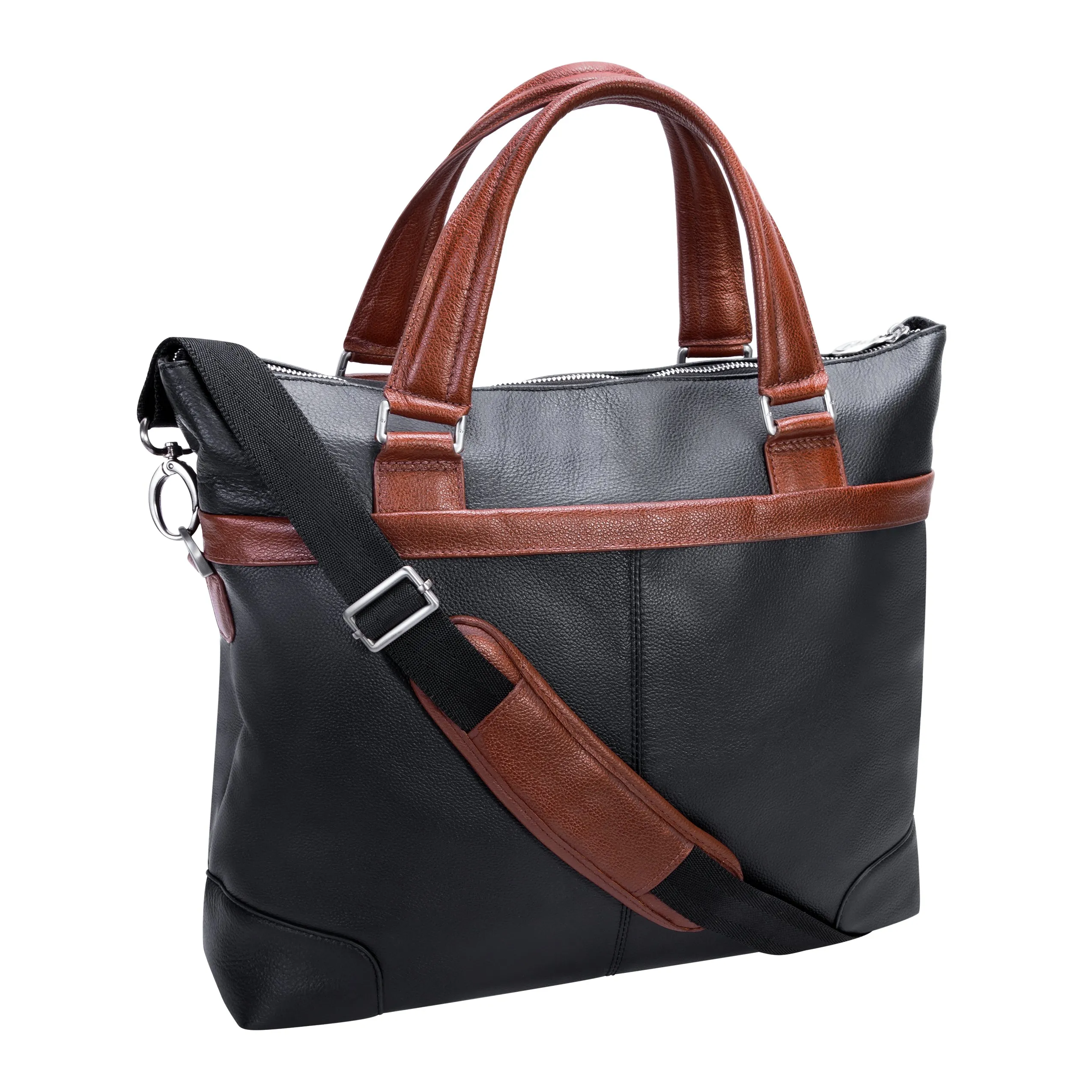 EASTWARD |  15” Leather Two-Tone Tablet & Laptop Briefcase