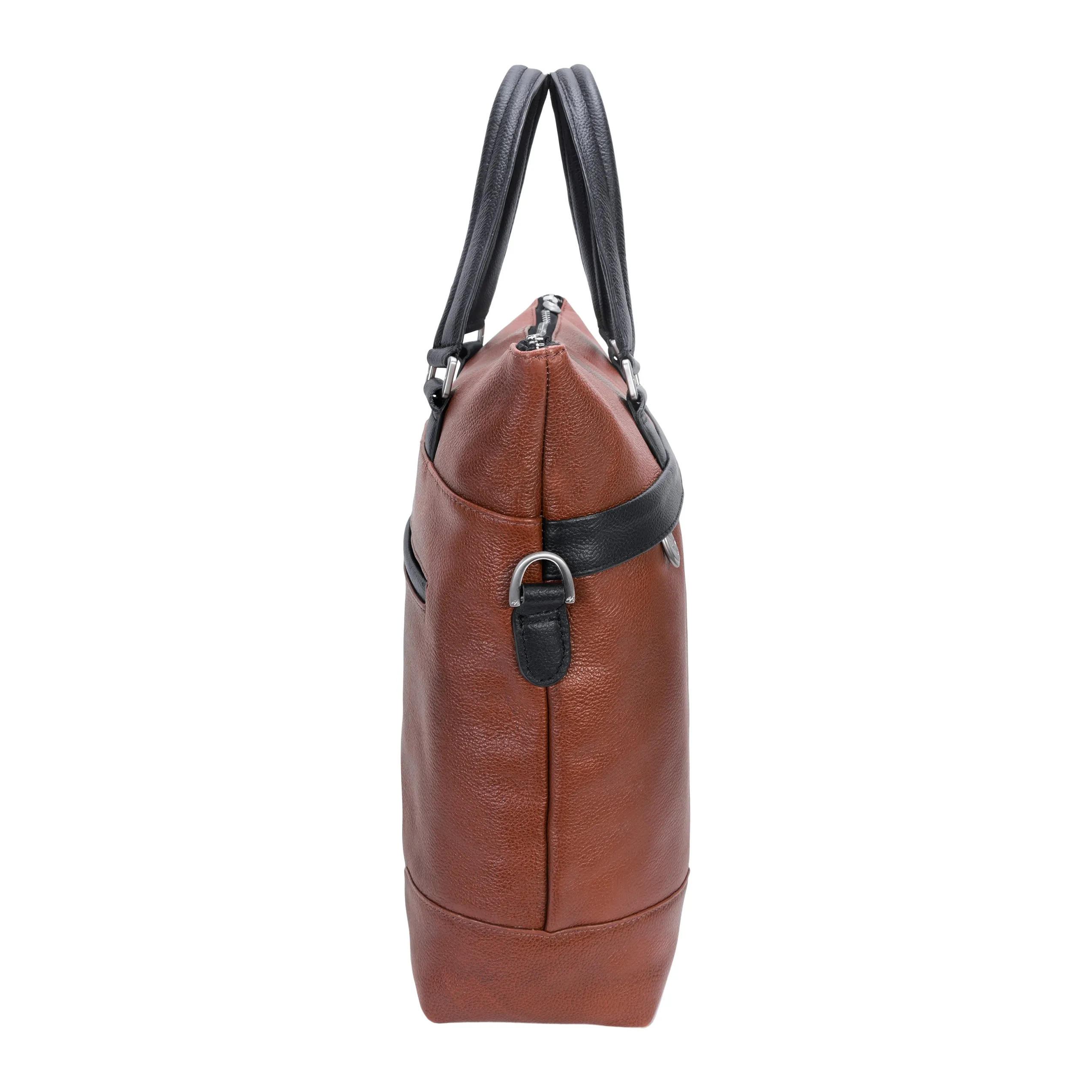 EASTWARD |  15” Leather Two-Tone Tablet & Laptop Briefcase