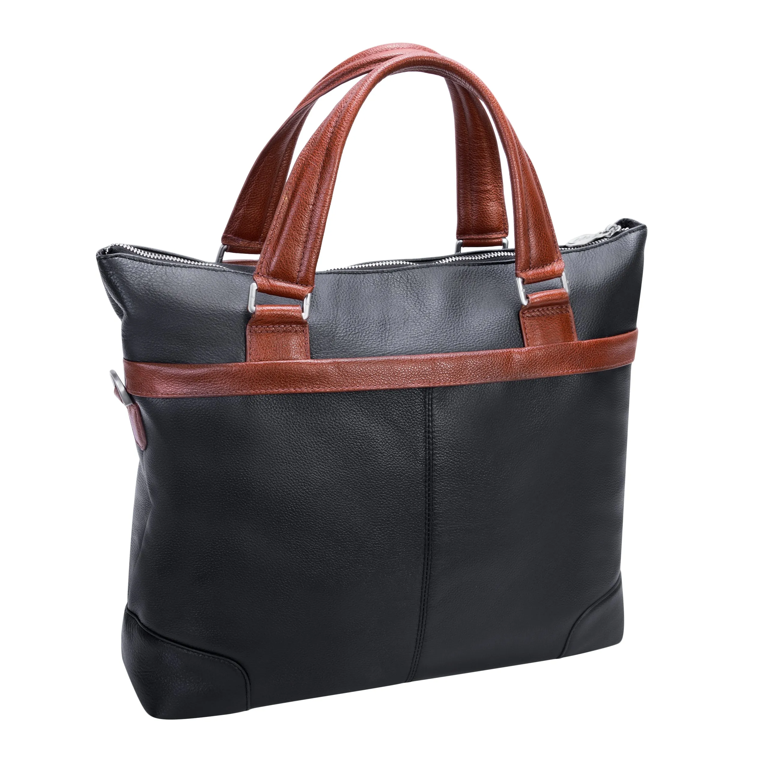 EASTWARD |  15” Leather Two-Tone Tablet & Laptop Briefcase
