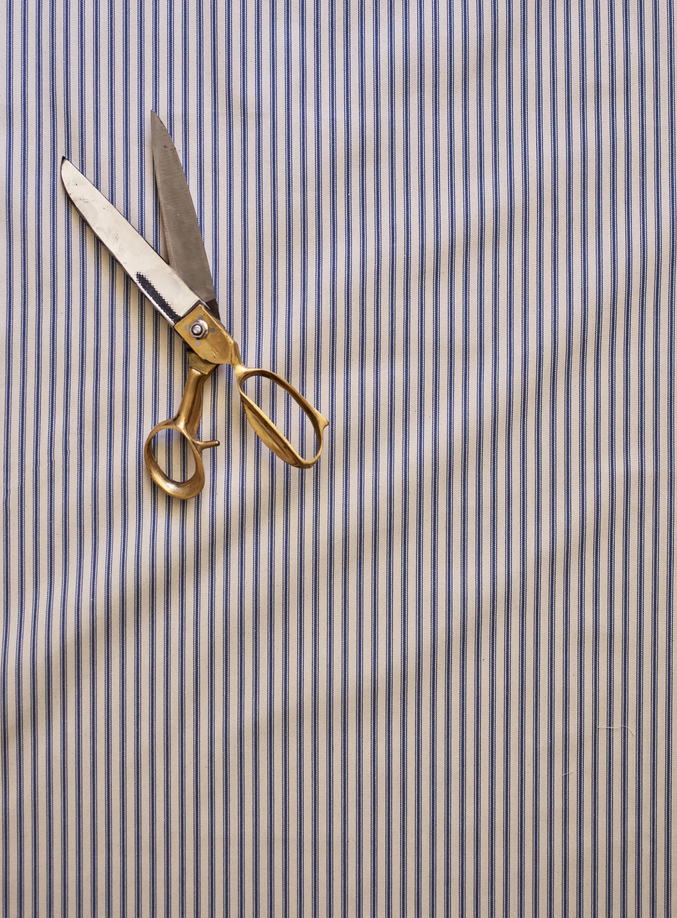 Elbert Armchair, Blue Ticking Stripe