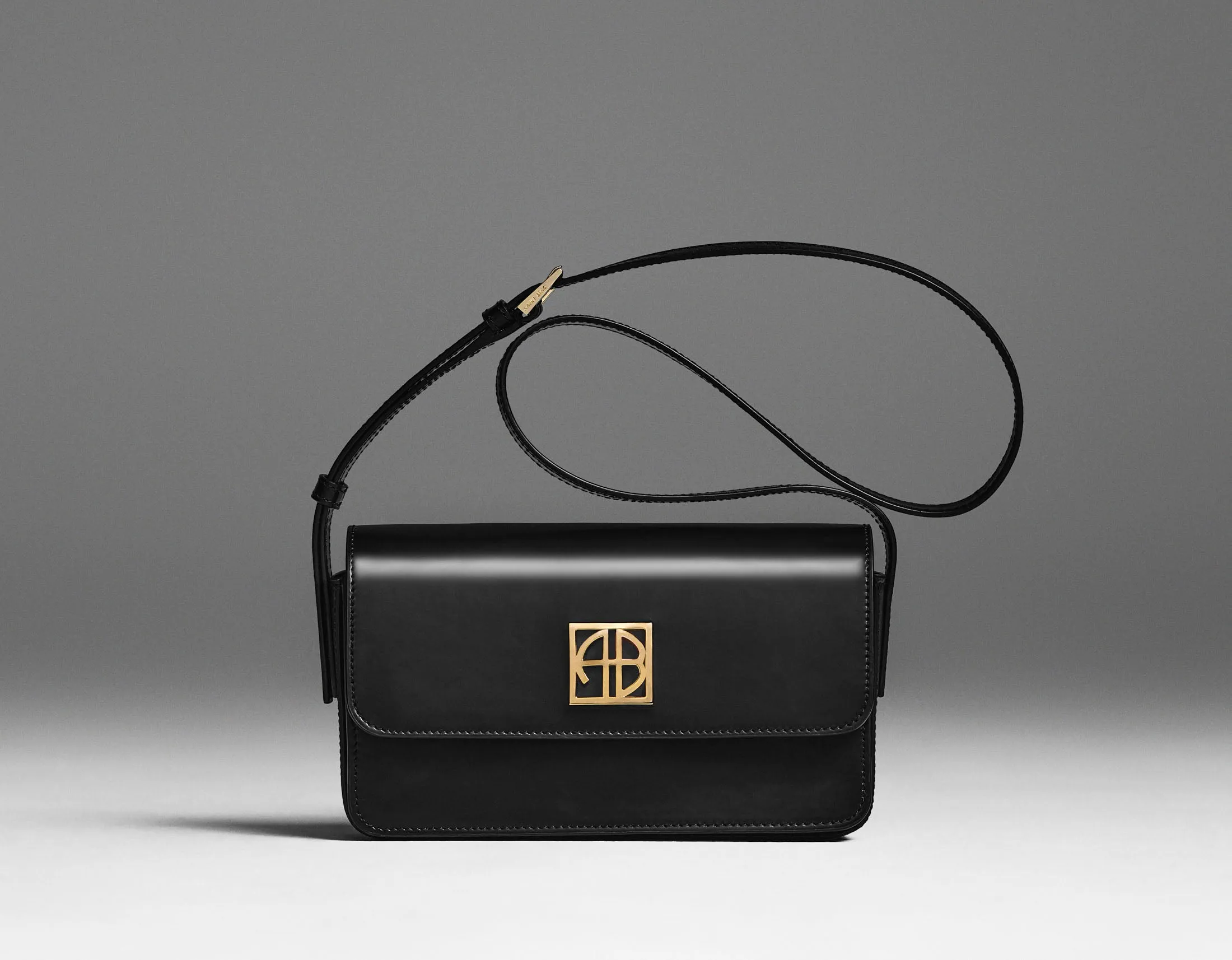 Elly Crossbody Bag - High-Shine Black