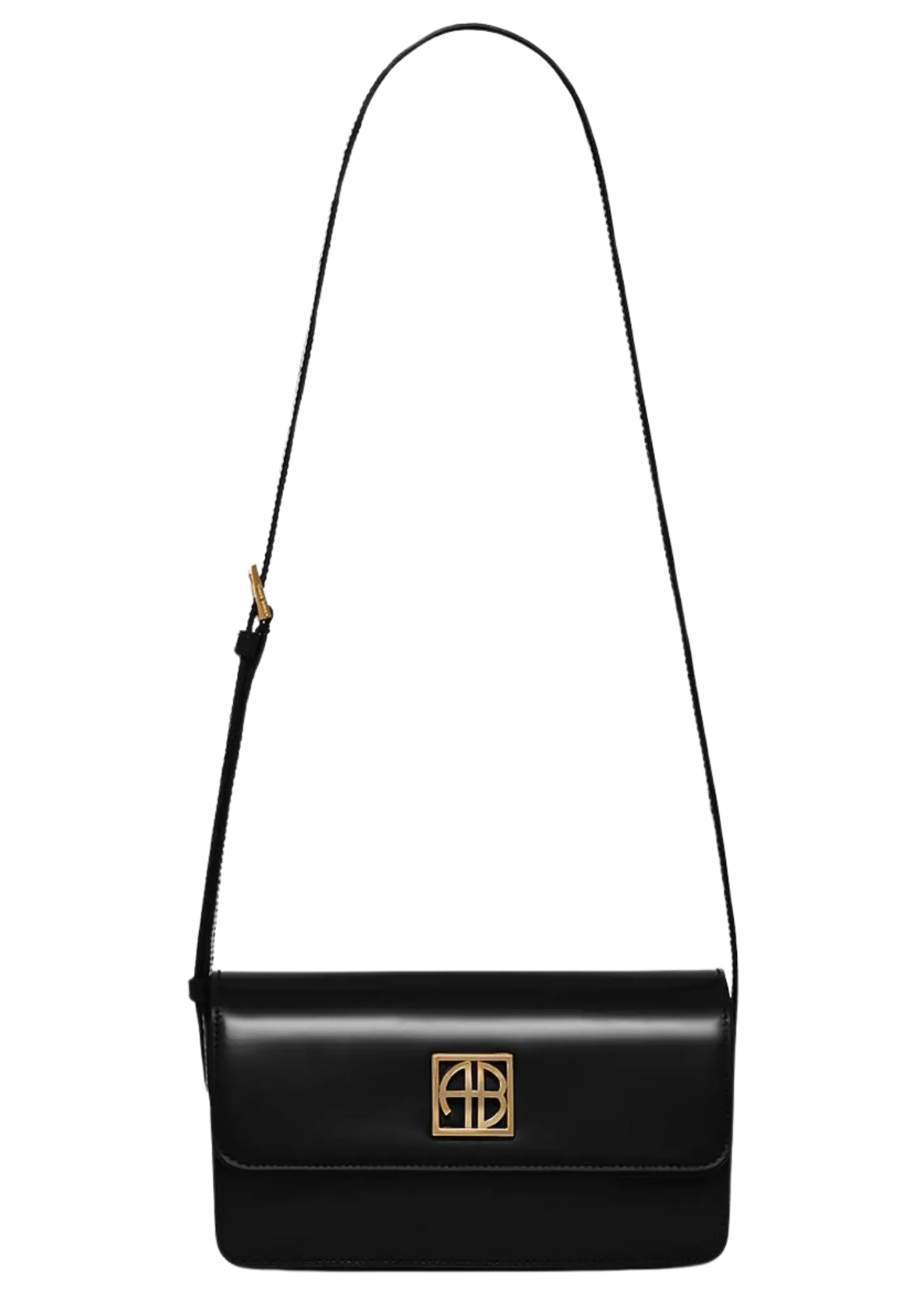 Elly Crossbody Bag - High-Shine Black
