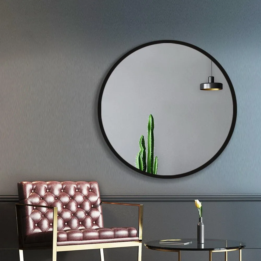 Embellir Round Wall Mirror 70cm Makeup Bathroom Mirror Frameless