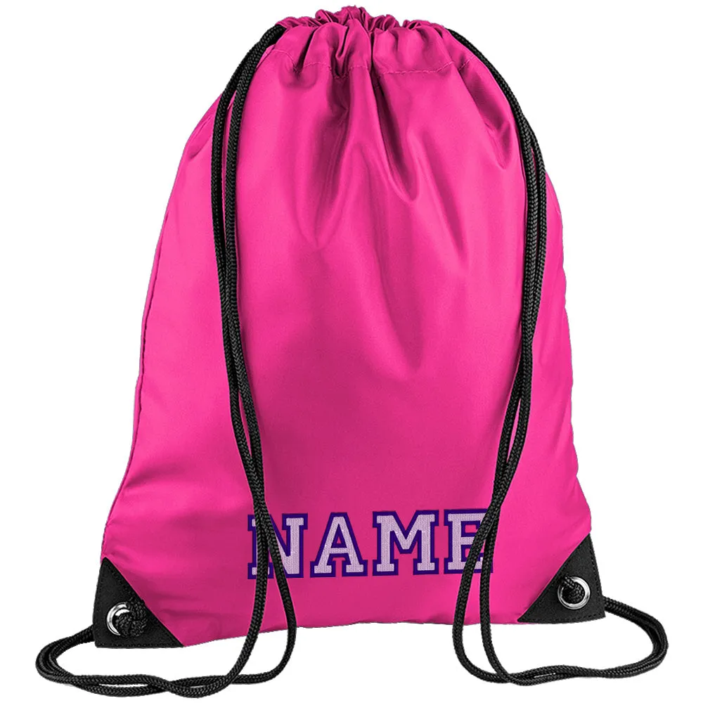 Embroidered PE Bag - Elaborate Text