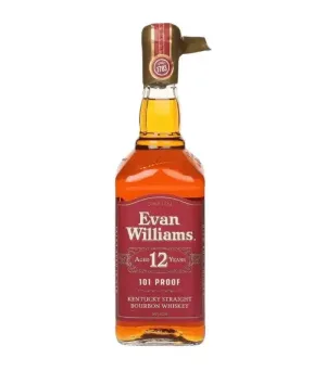 Evan Williams 12 Year Old Kentucky Straight Bourbon Whiskey Gold Wax 700mL